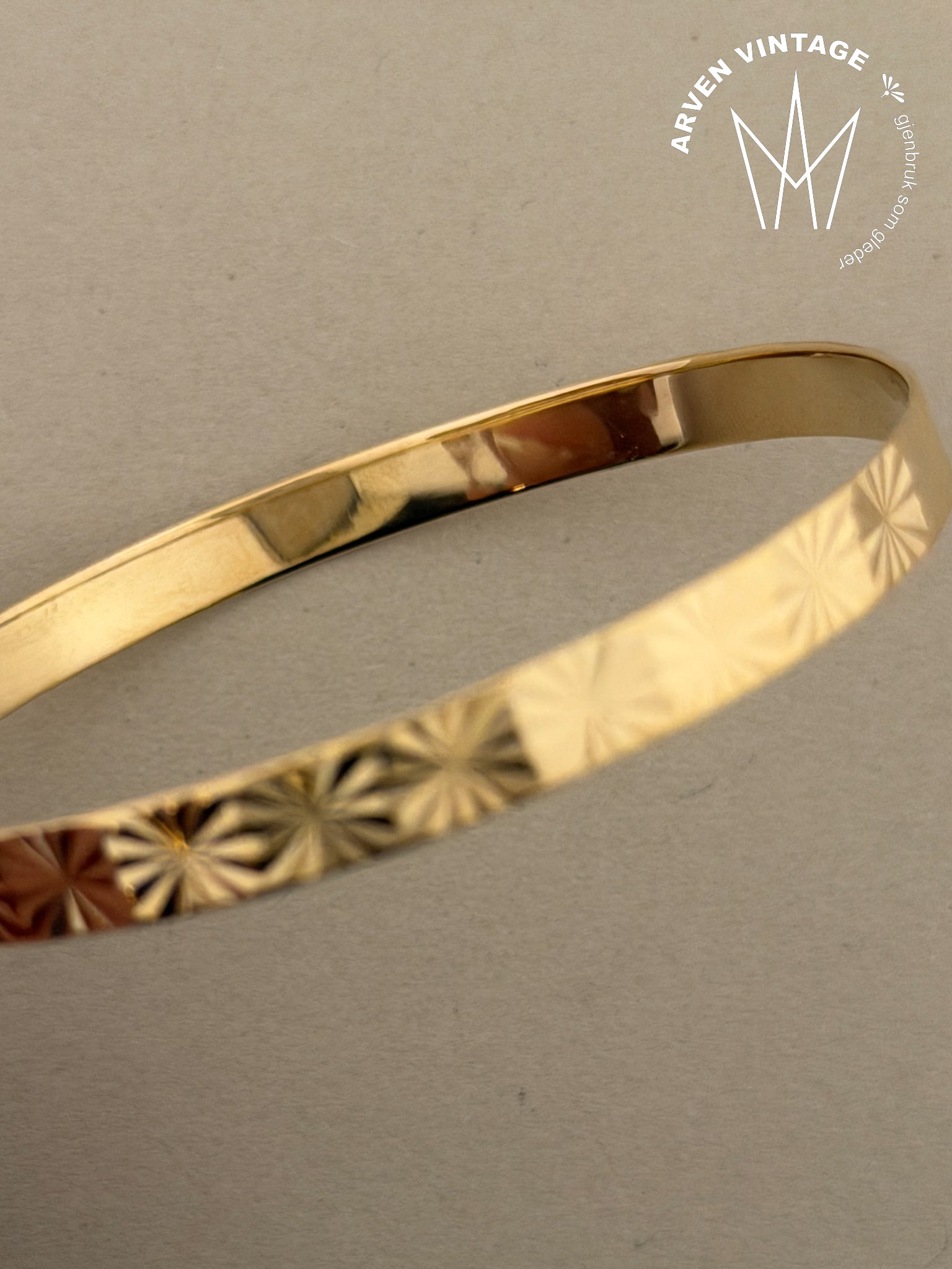 Vintage armring gult gull