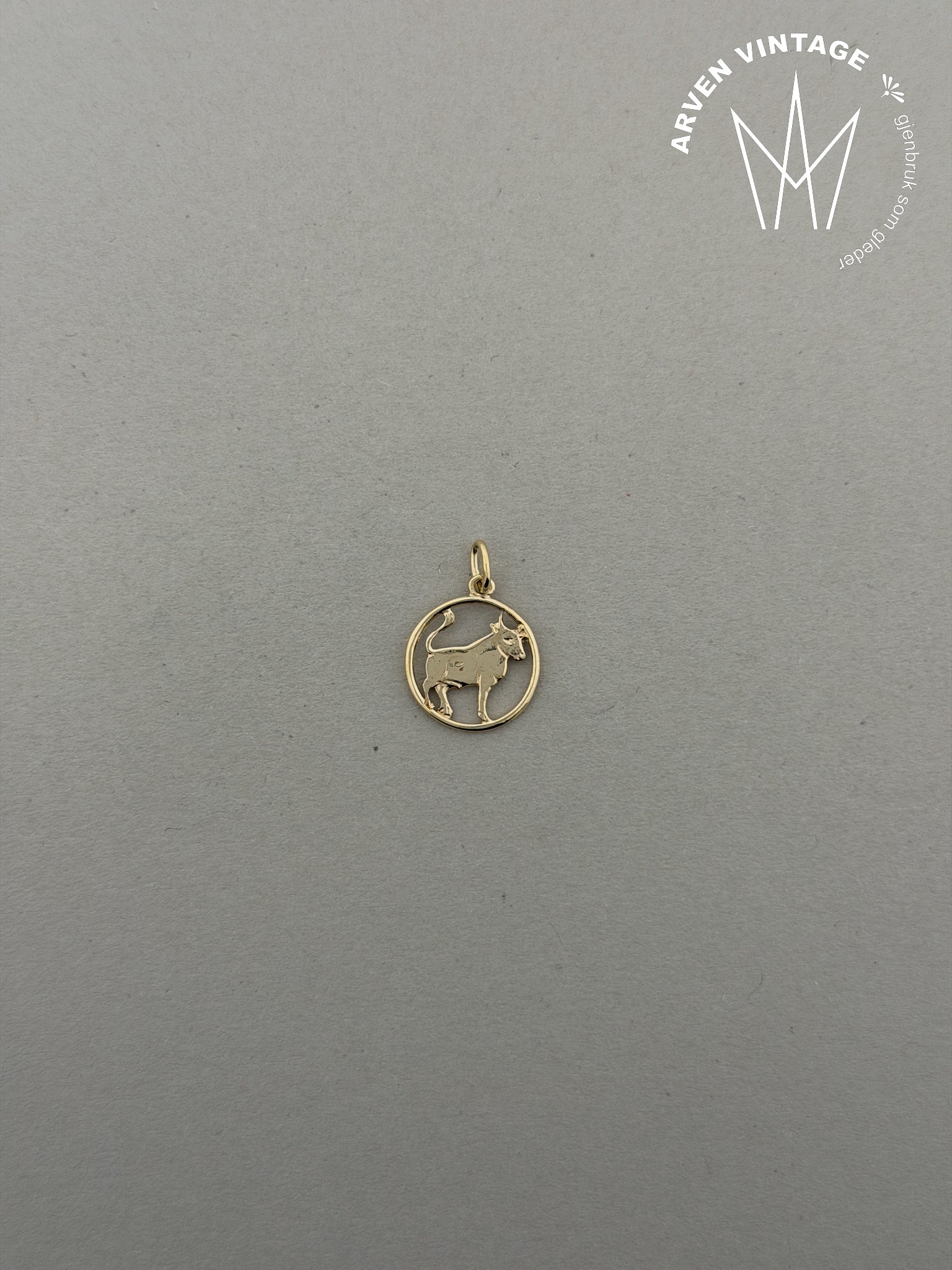 Vintage anheng gult gull