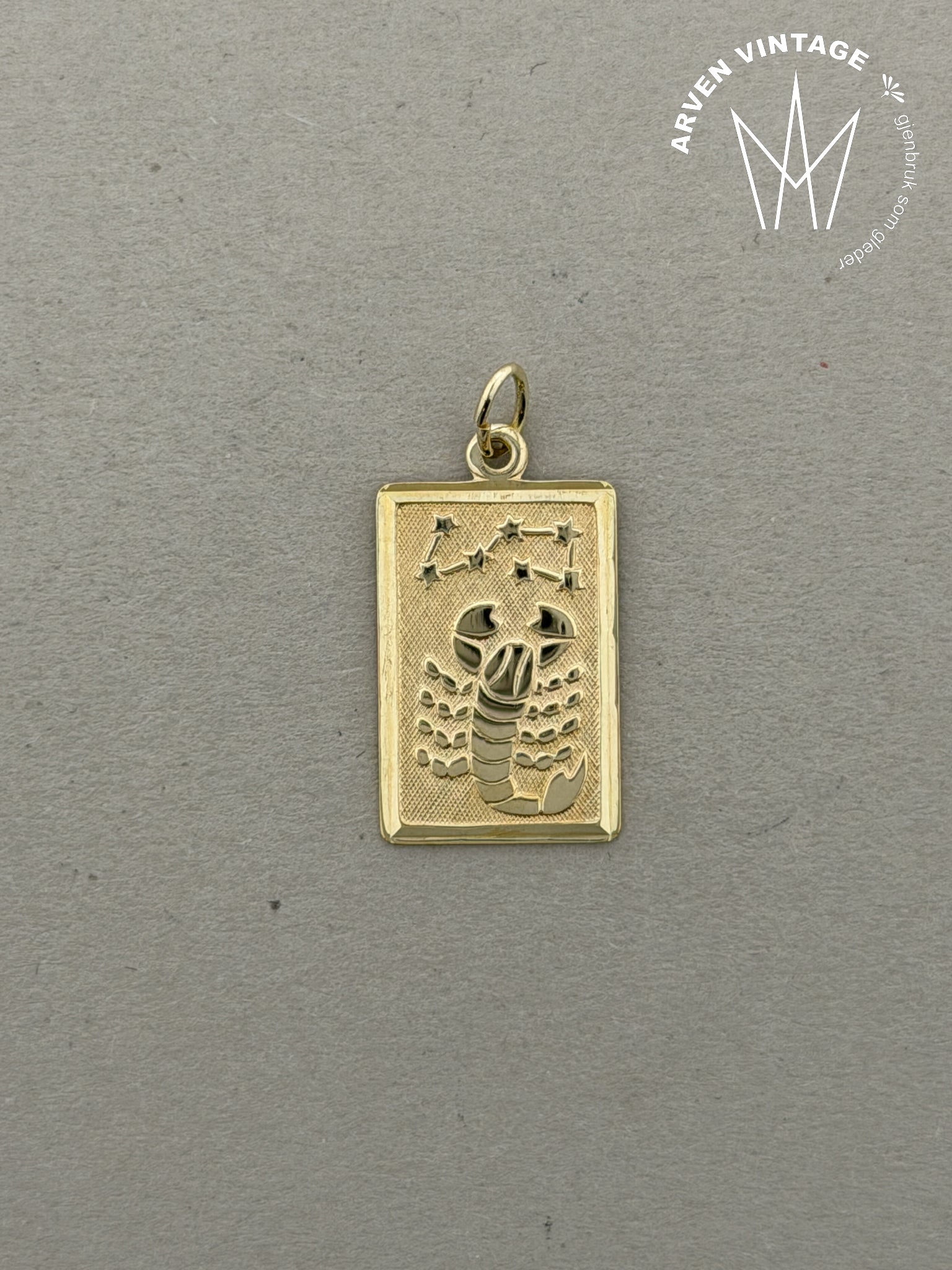 Vintage anheng gult gull