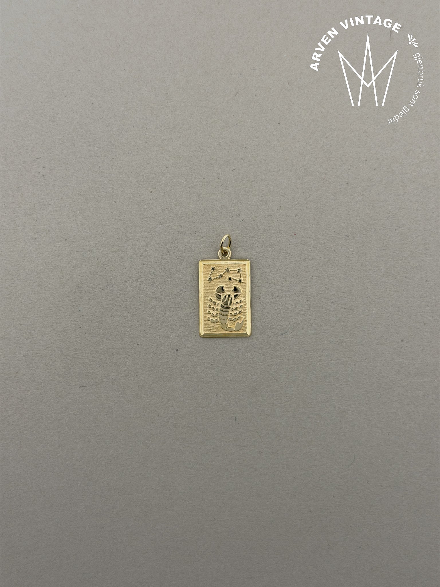 Vintage anheng gult gull