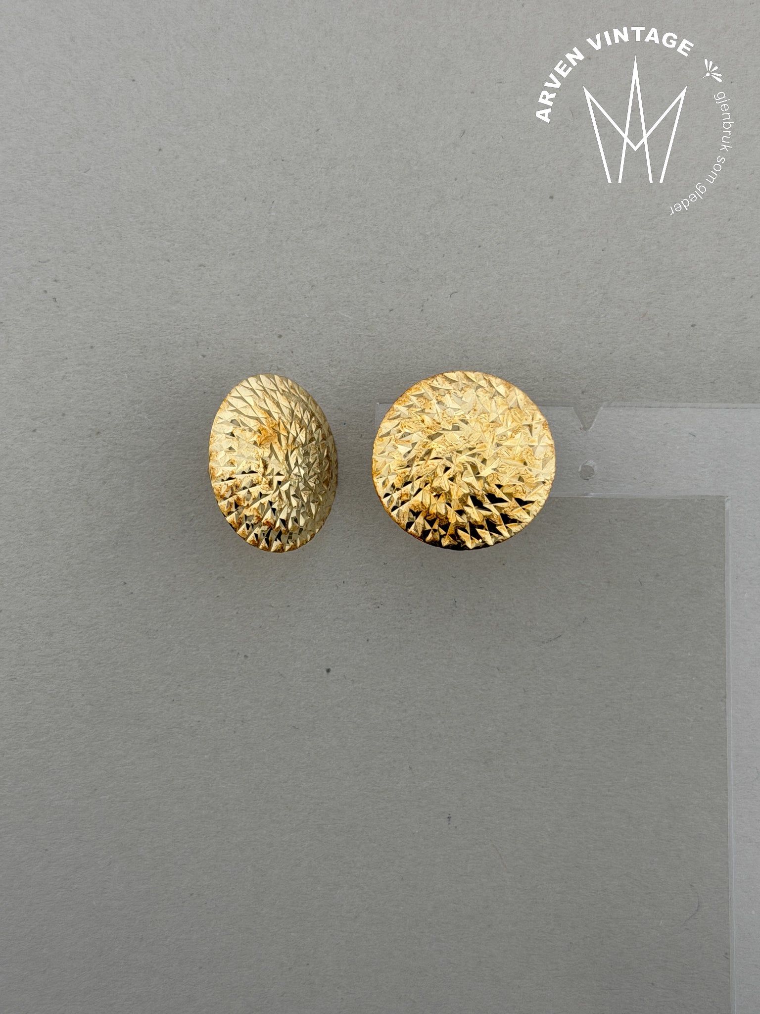 Vintage ørepynt gult gull