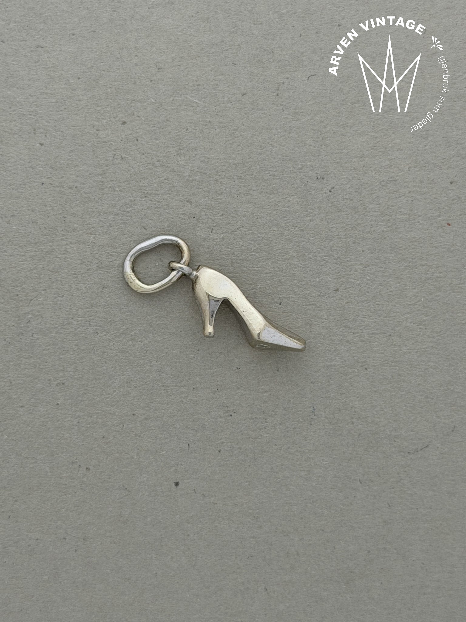 Vintage anheng hvitt gull