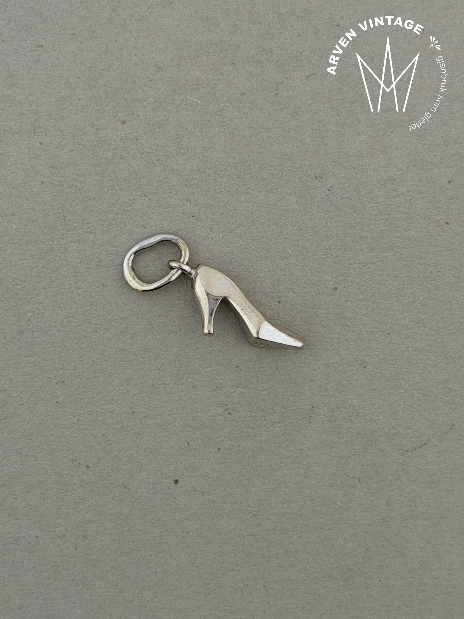 Vintage anheng hvitt gull