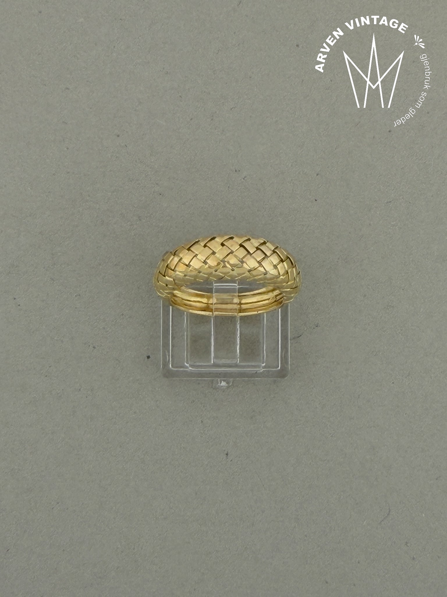 Vintage ring gult gull str 55