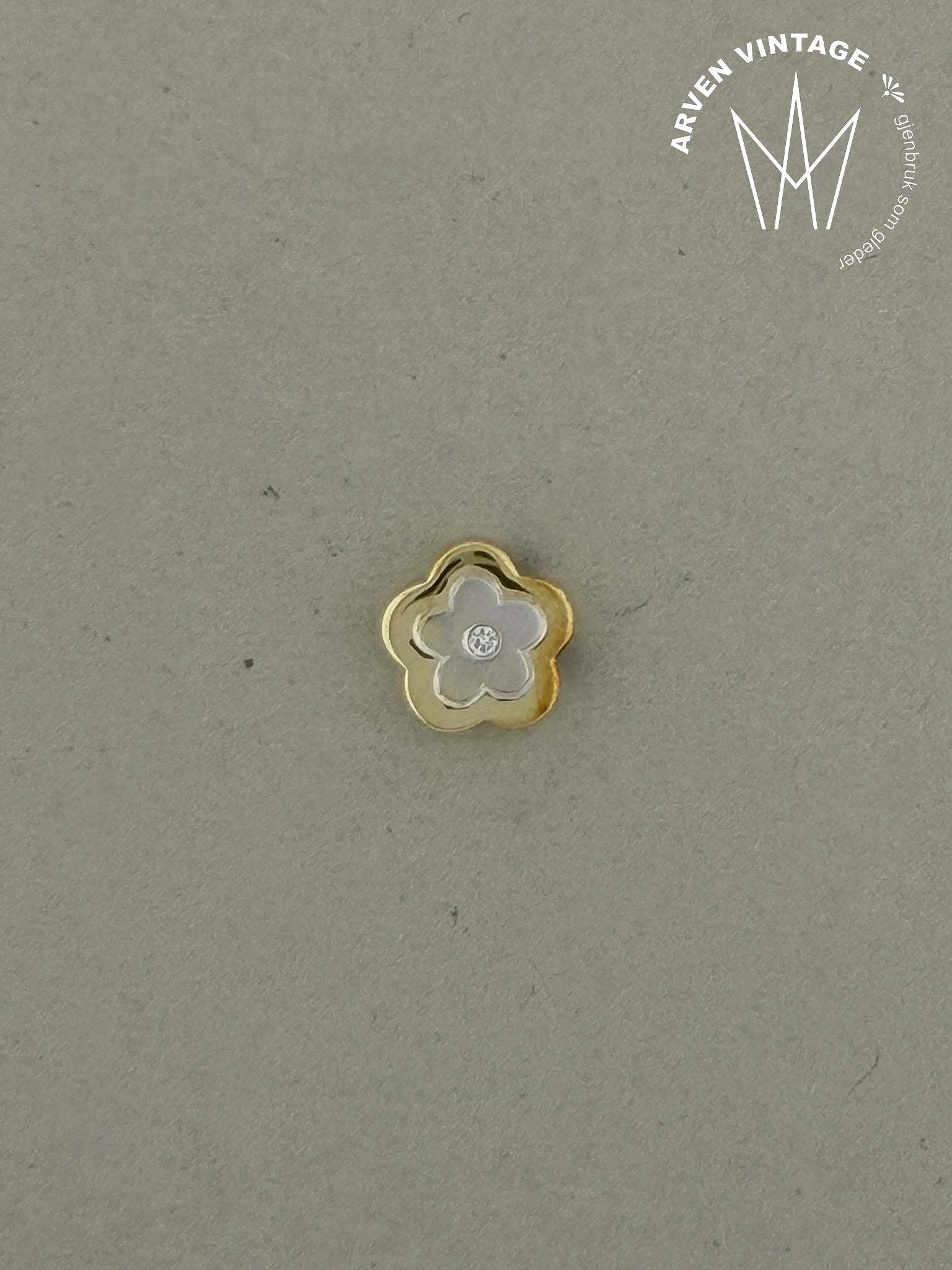 Vintage diamantanheng gult gull