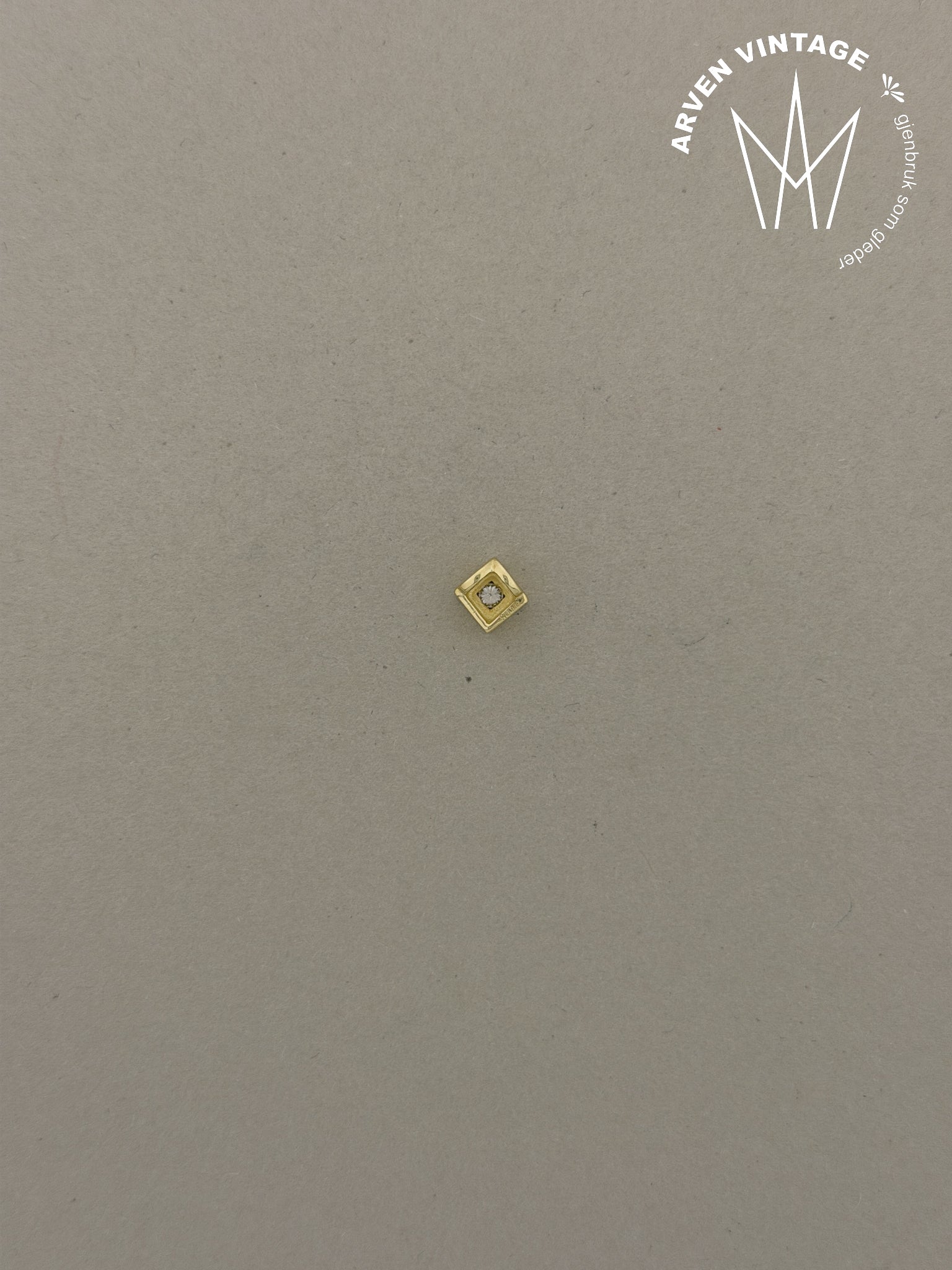 Vintage diamantanheng gult gull