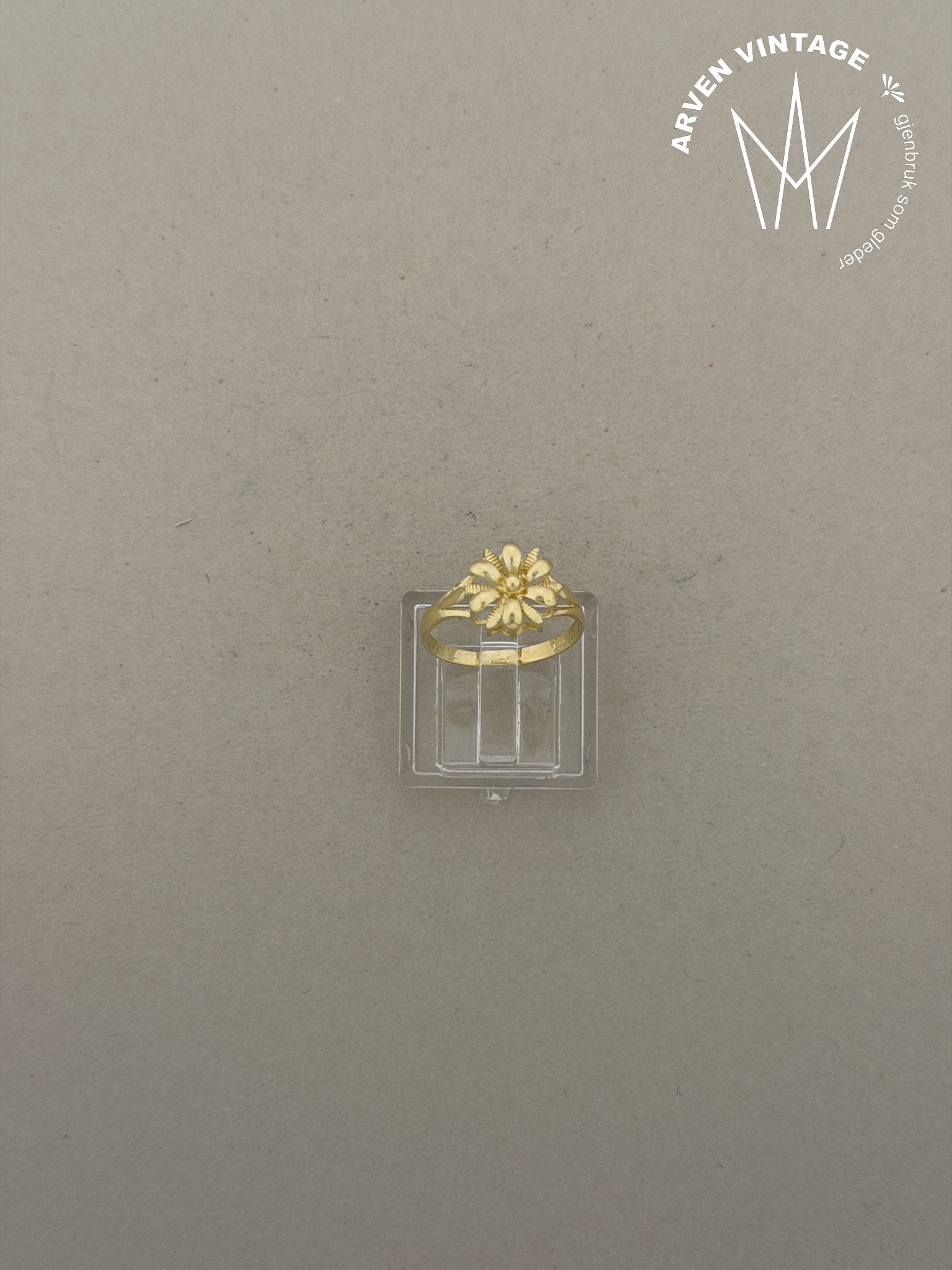 Vintage ring gult gull str49