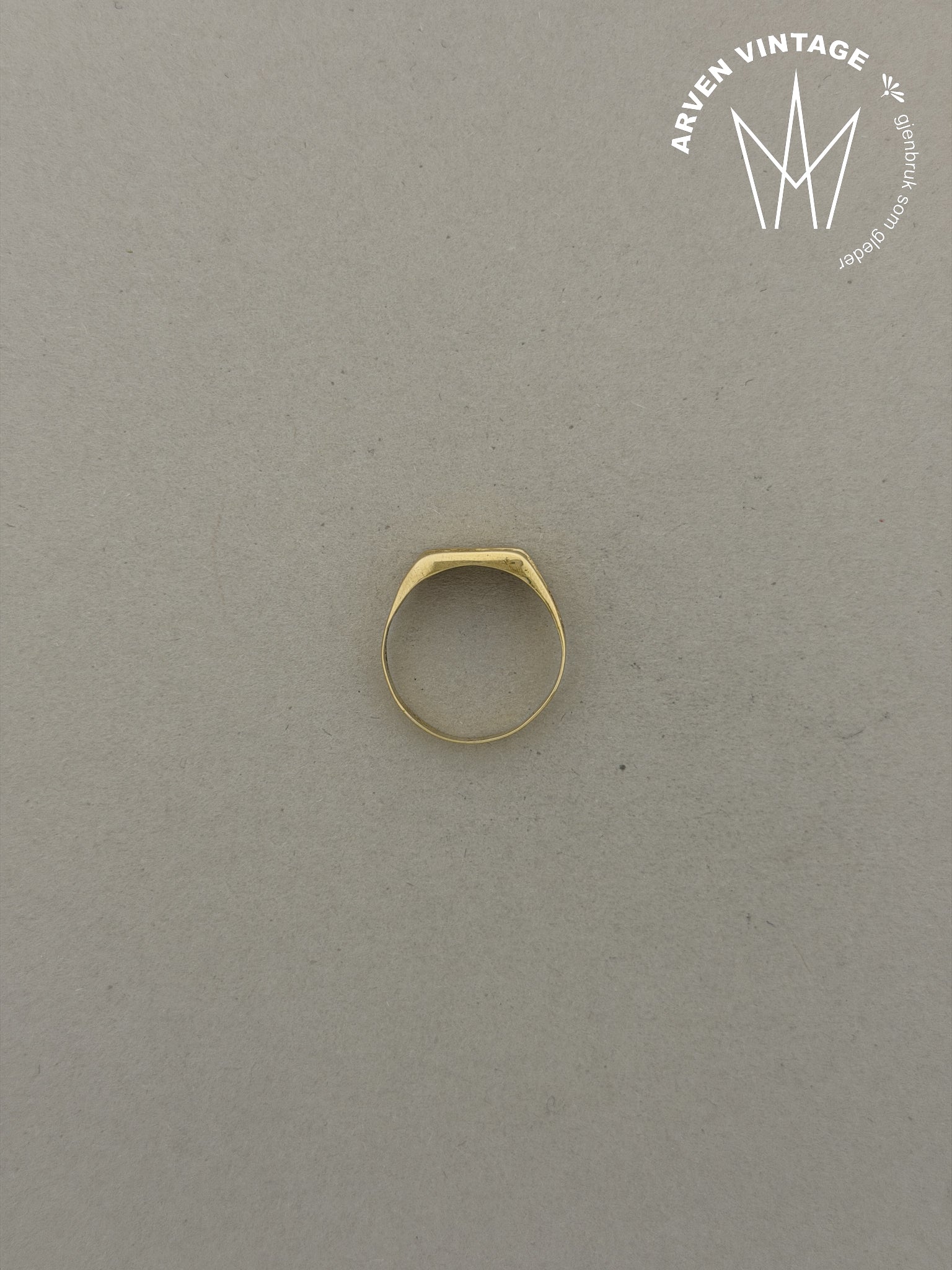 Vintage ring gult gull str 59