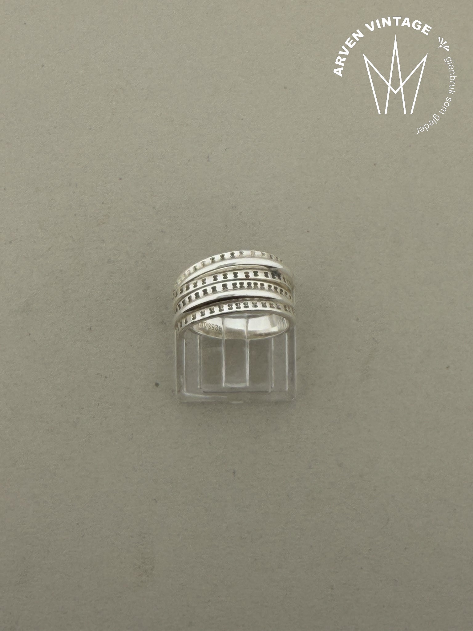 Vintage David-Andersen Saga sølvring str 54