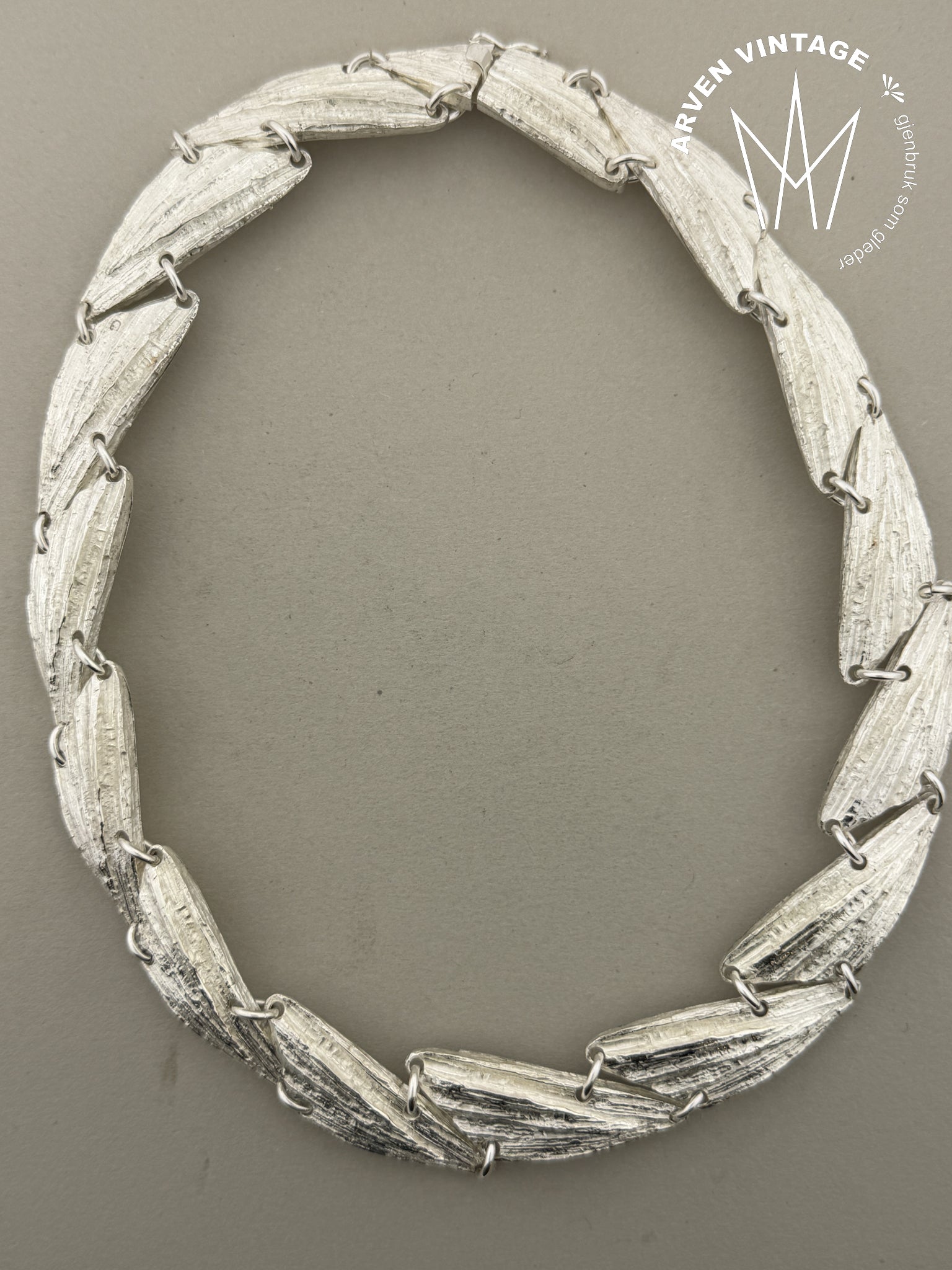 Vintage Gaia sølv halskjede