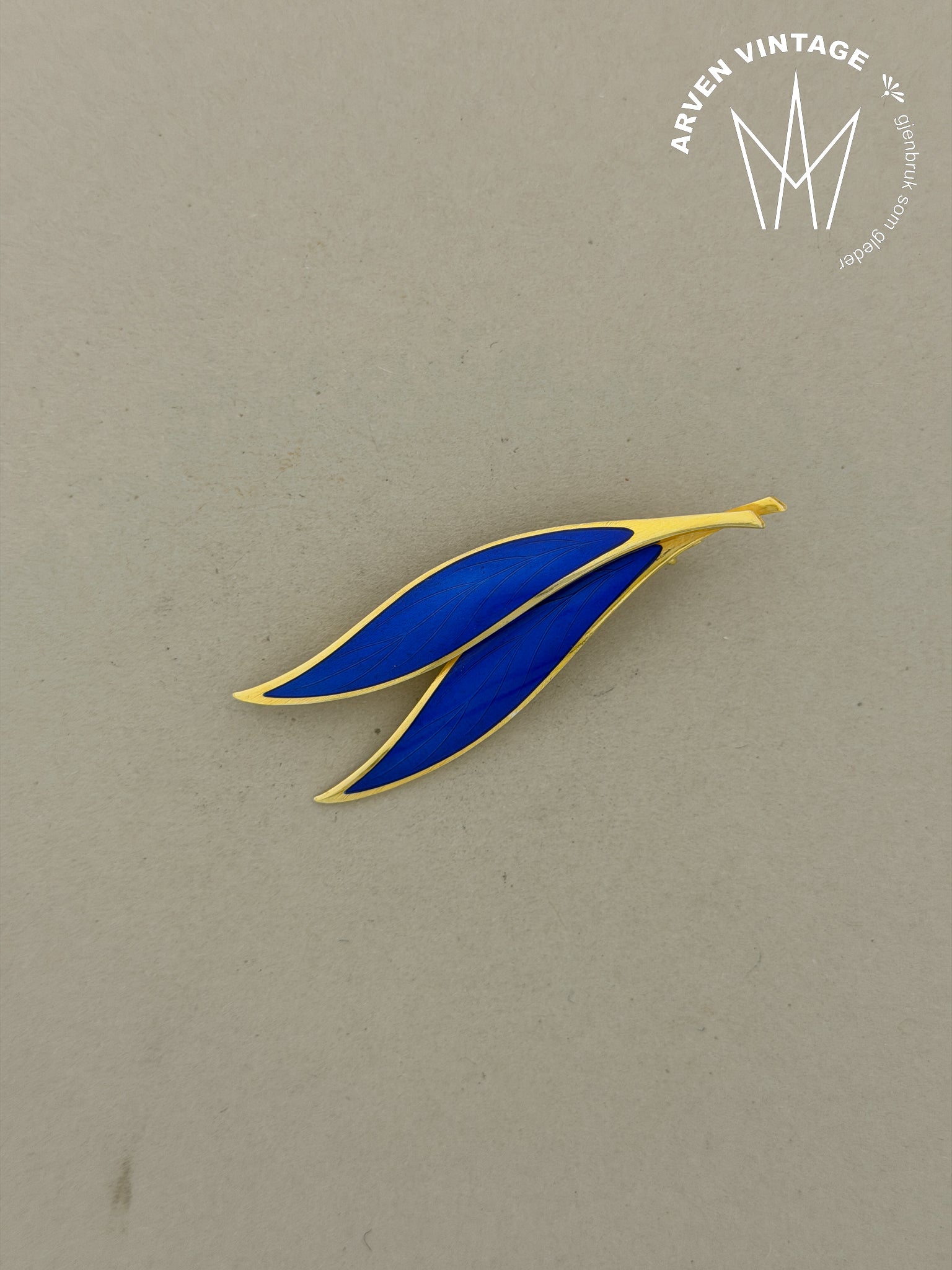 Vintage Thune sølv emaljebrosje