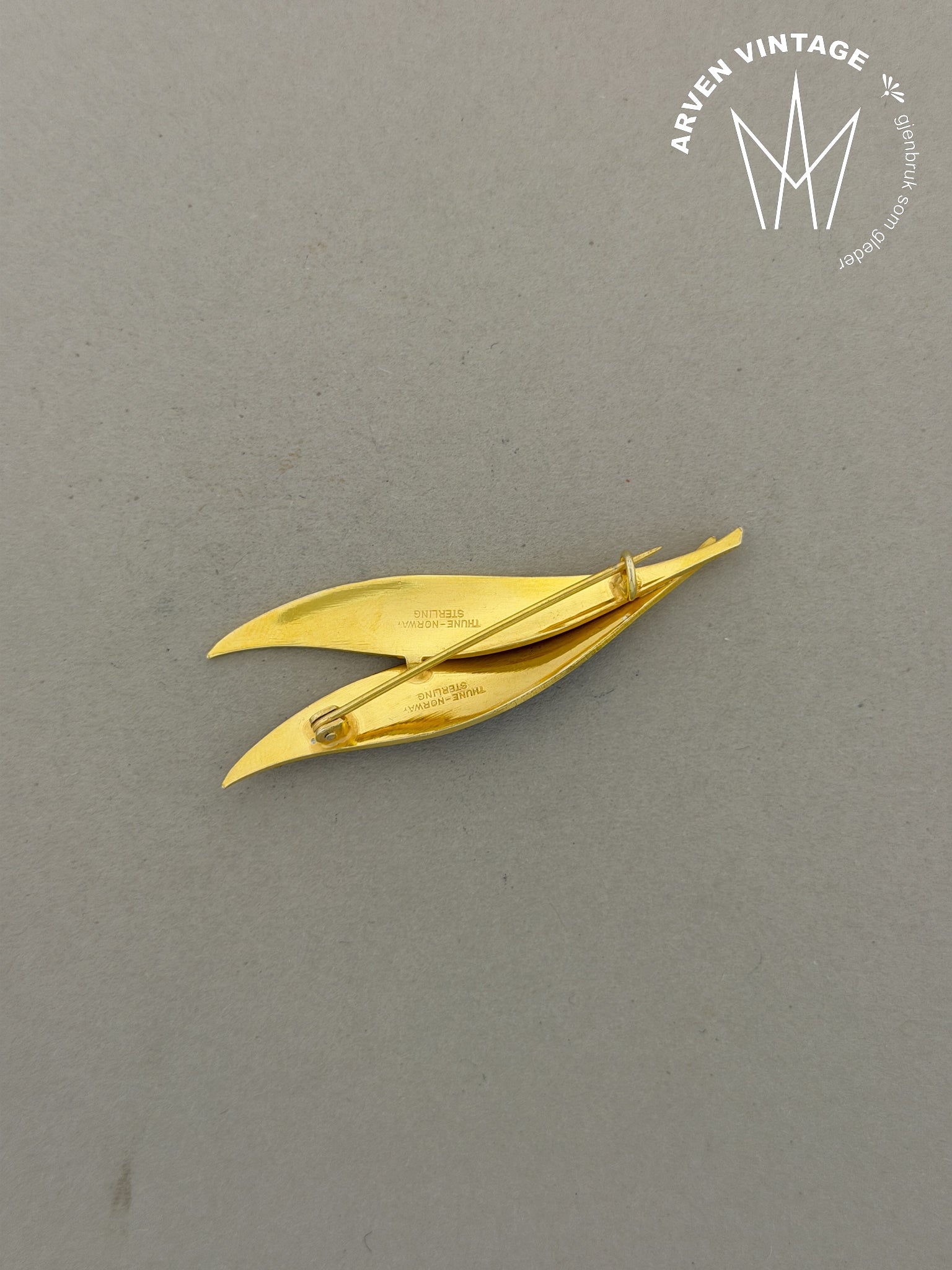 Vintage Thune sølv emaljebrosje