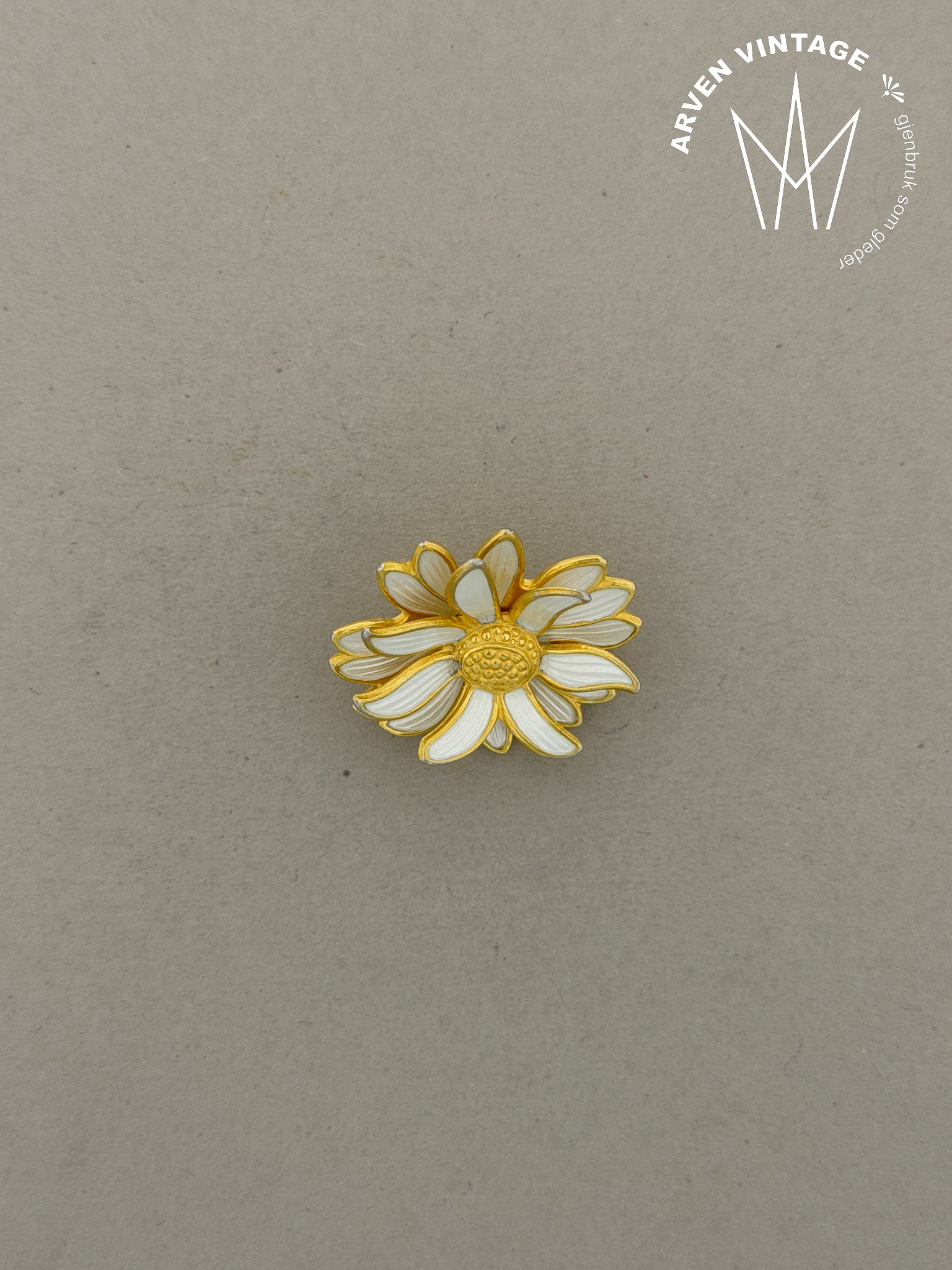 Vintage sølv David-Andersen emaljebrosje