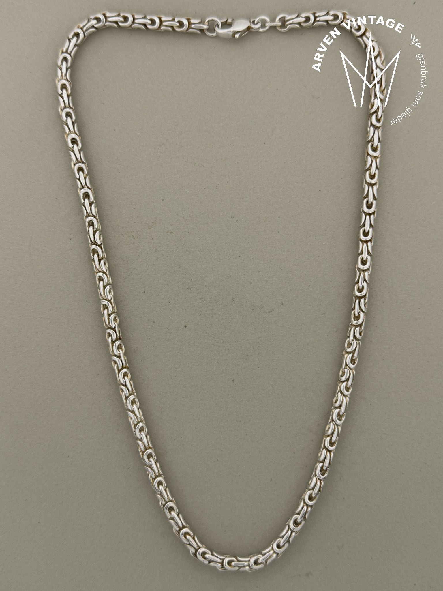 Vintage sølv halskjede 42cm
