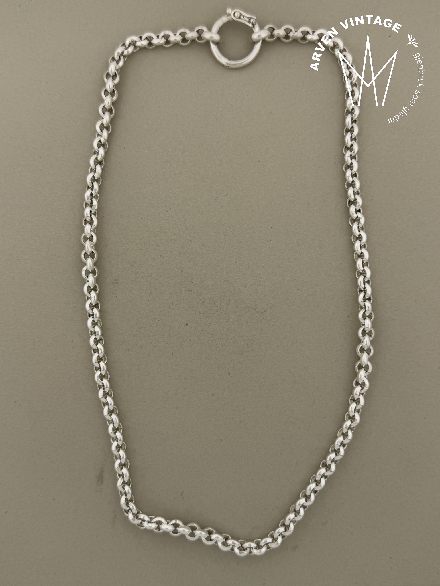 Vintage sølv halskjede 45cm