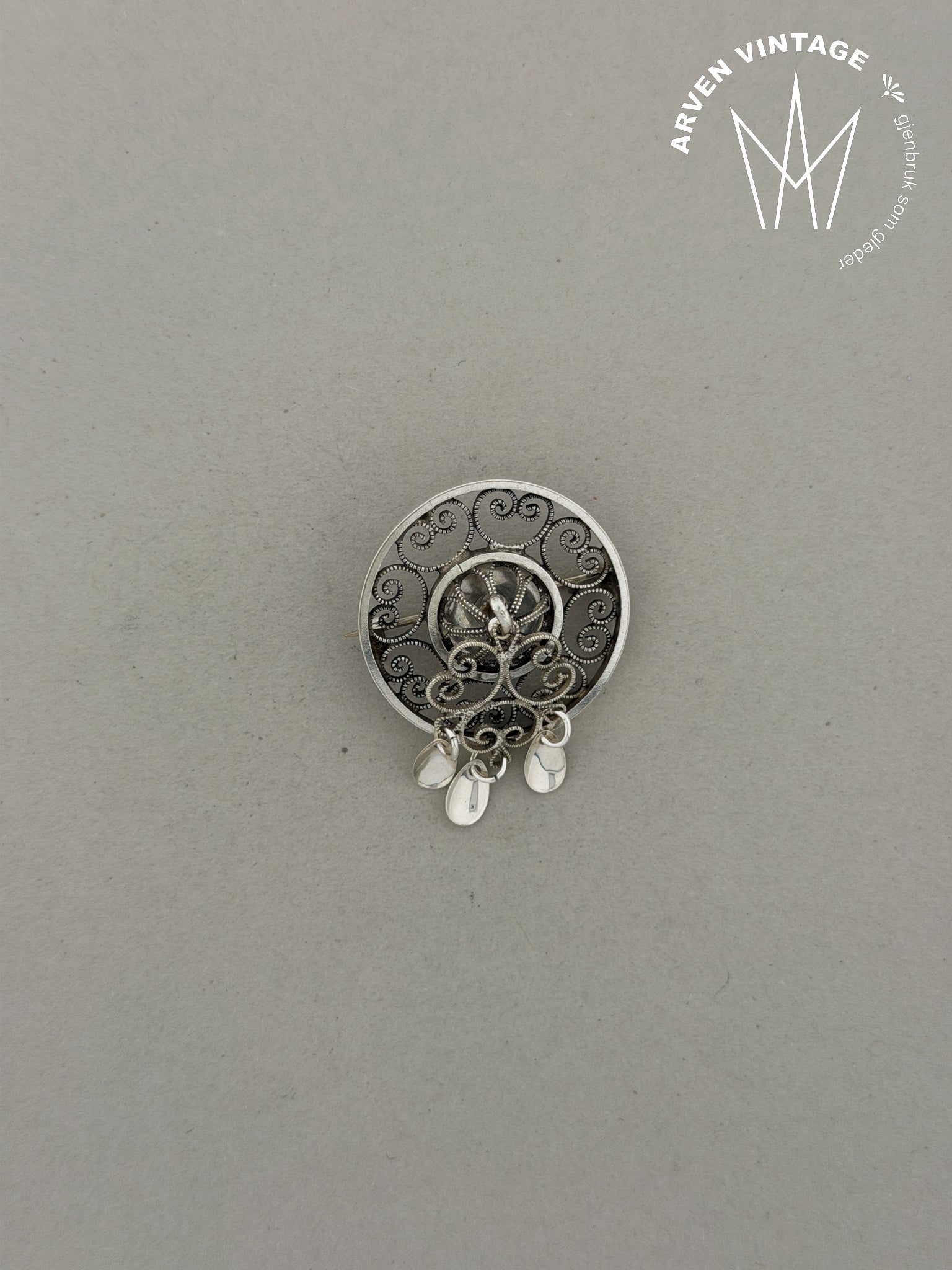 Vintage oksidert halssølje