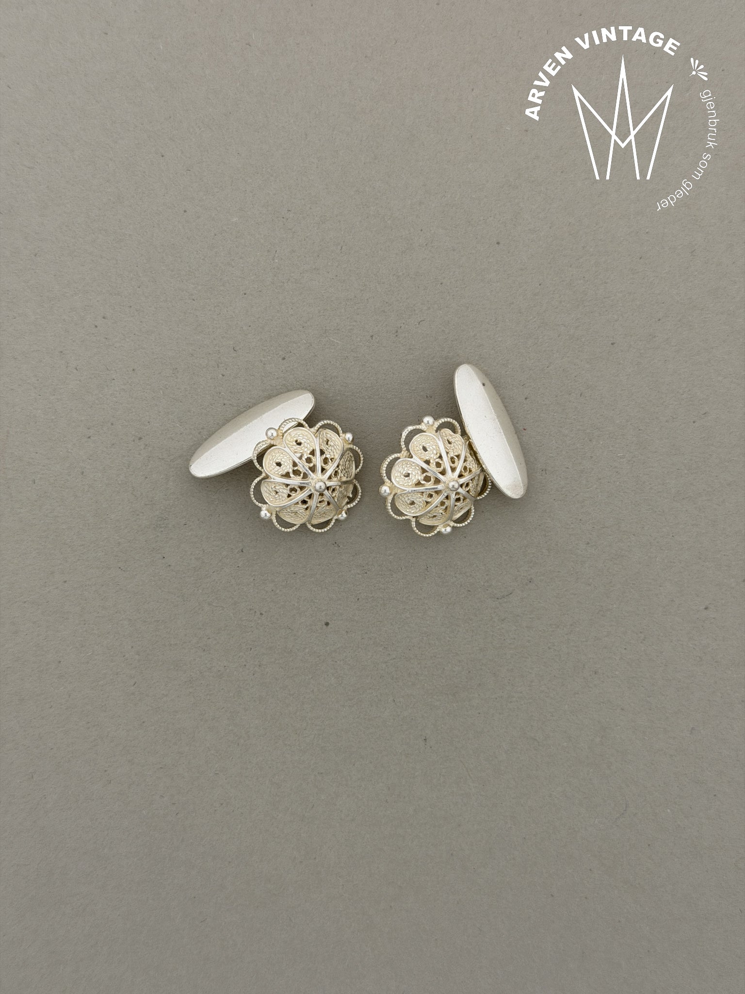 Vintage sølv mansjettknapper