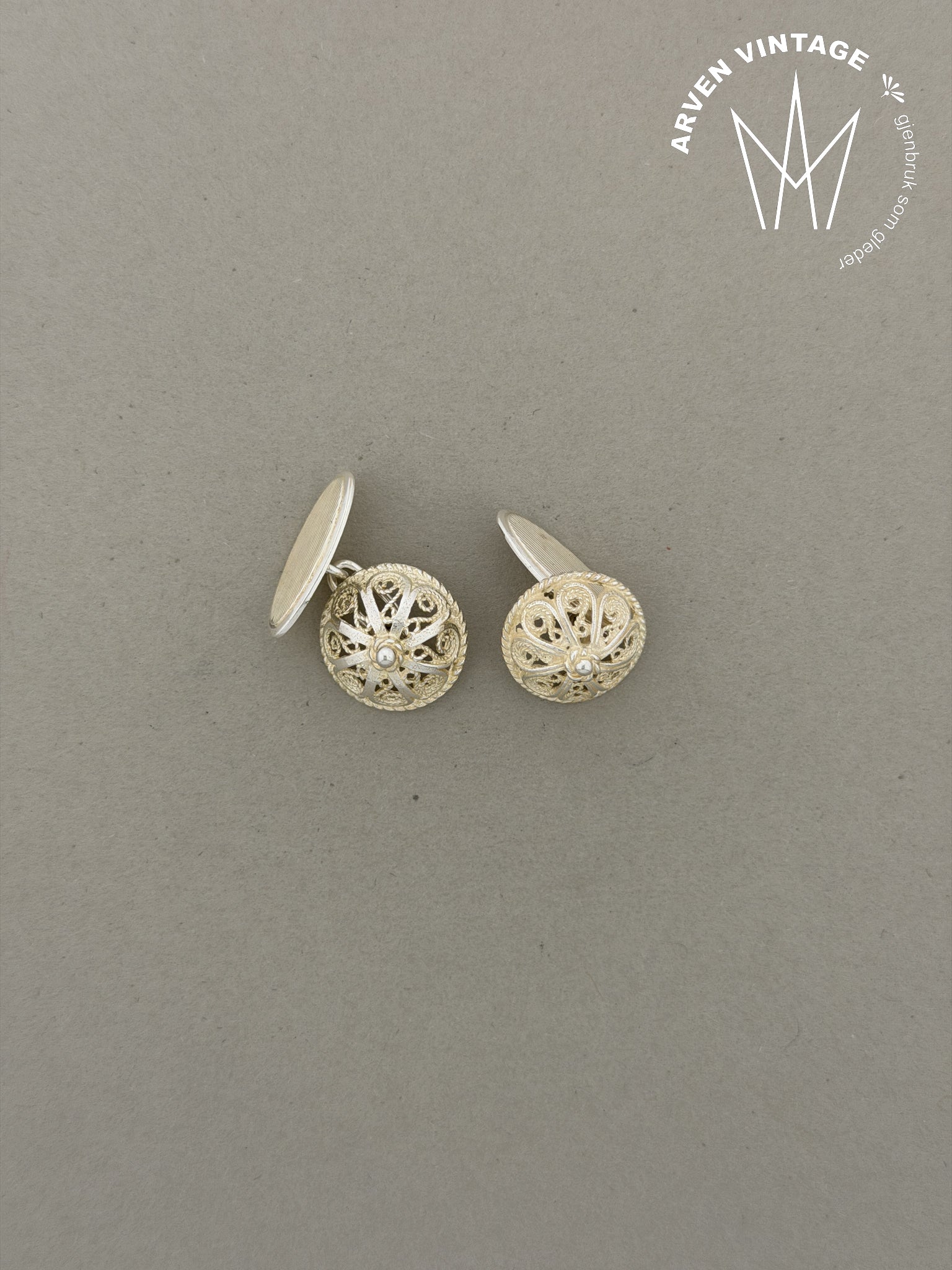 Vintage sølv mansjettknapper