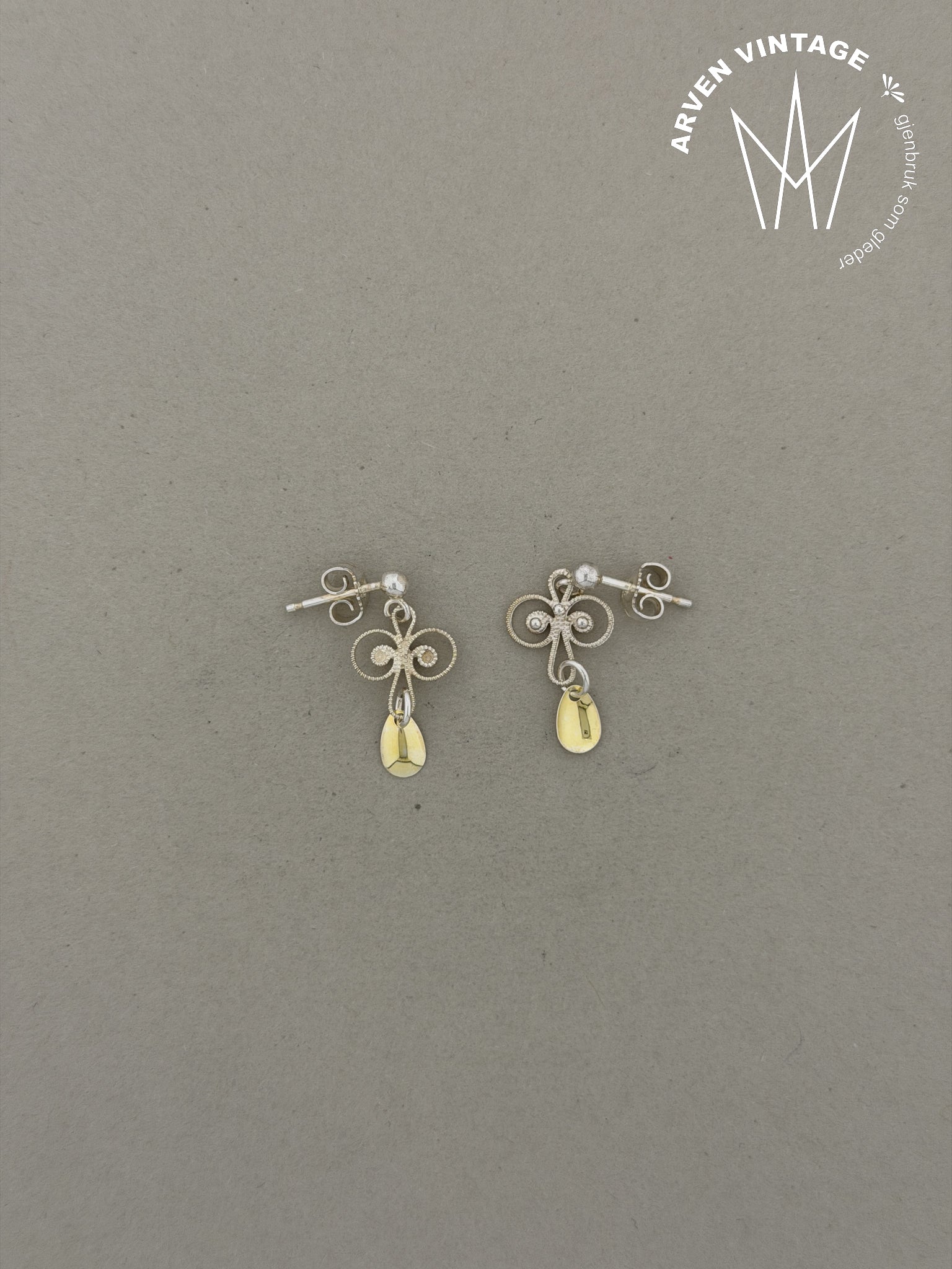 Vintage sølv ørepynt