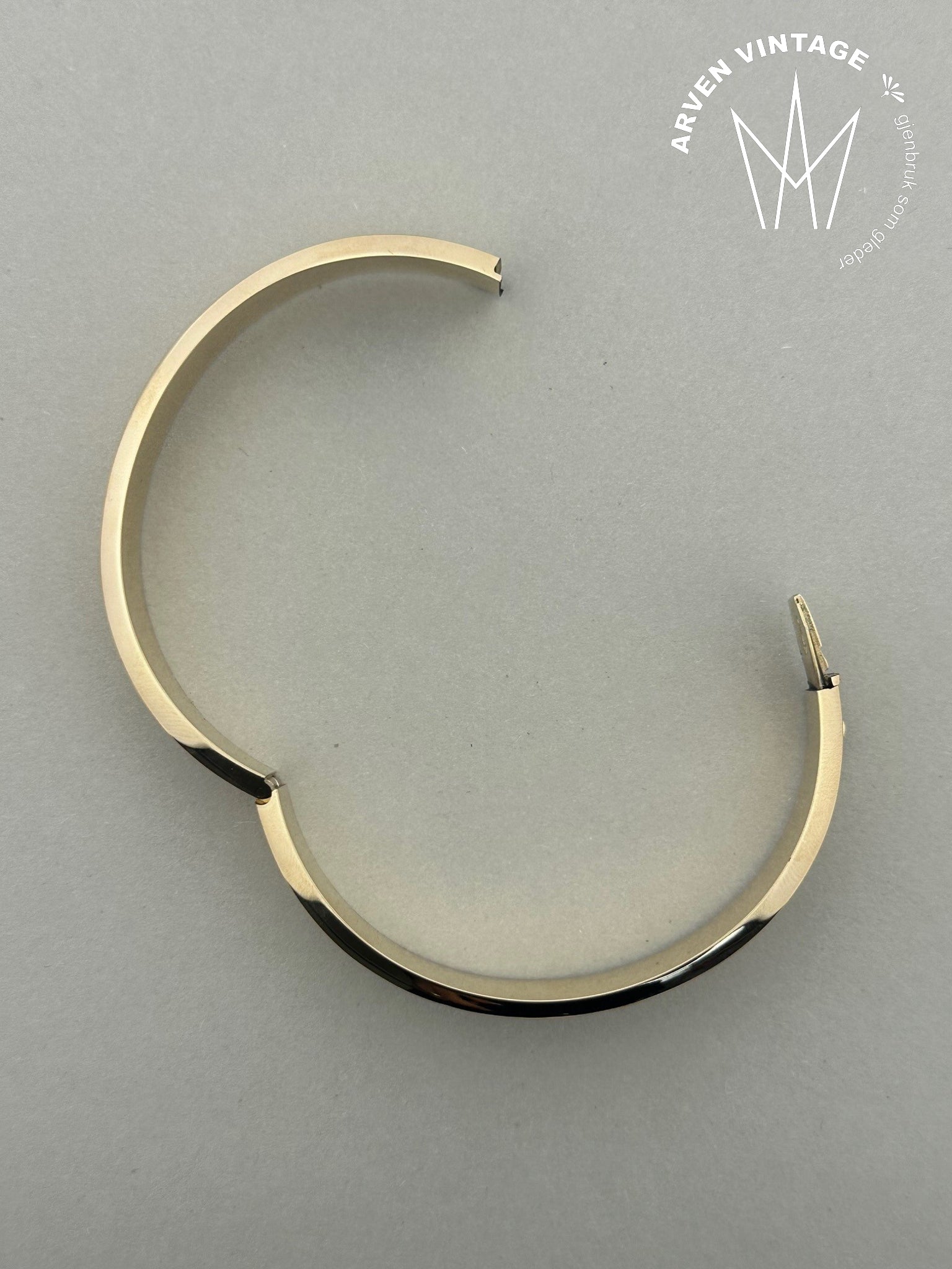 Vintage armring gult gull 17,5cm