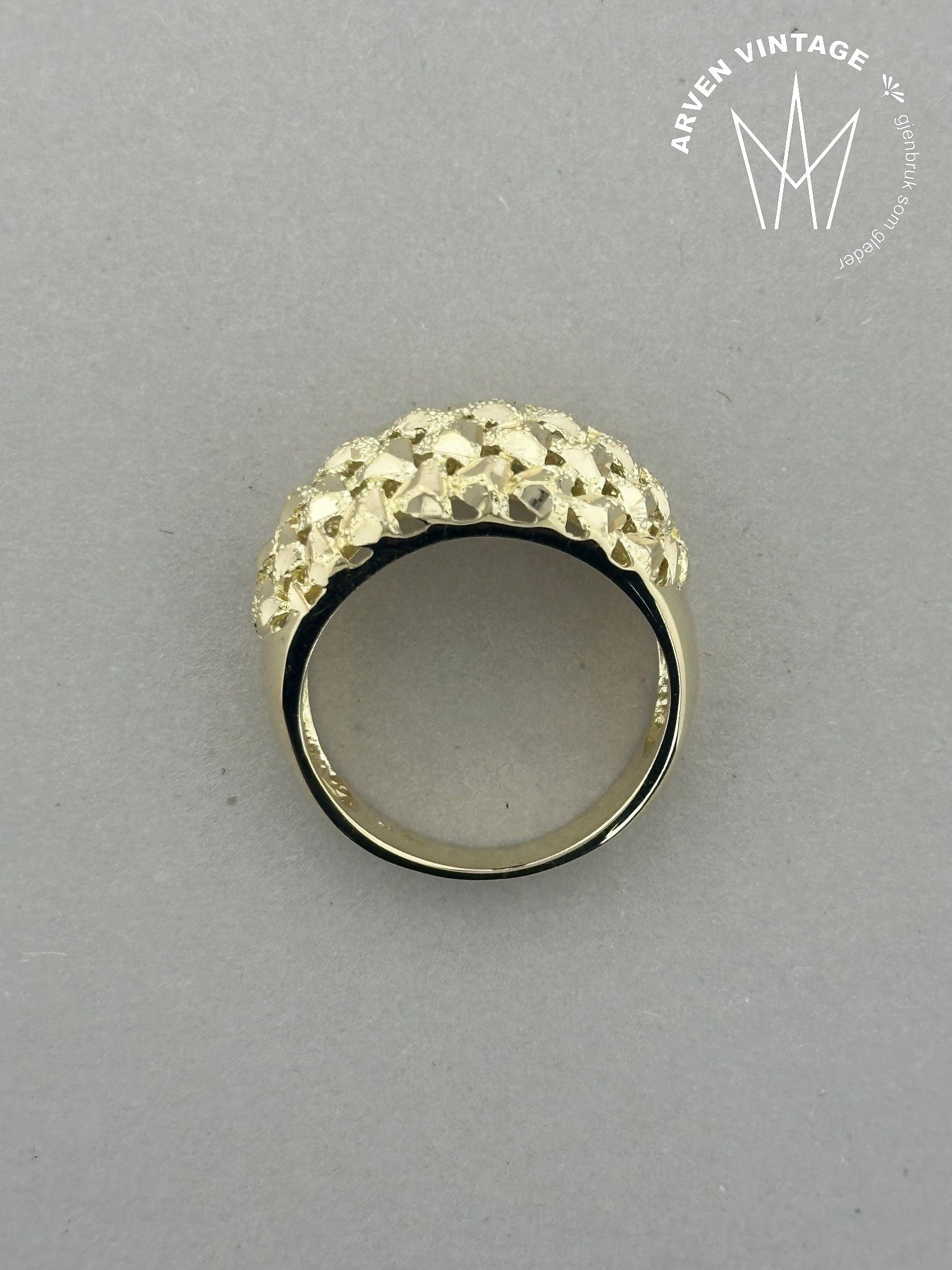 Vintage ring gult gull str60