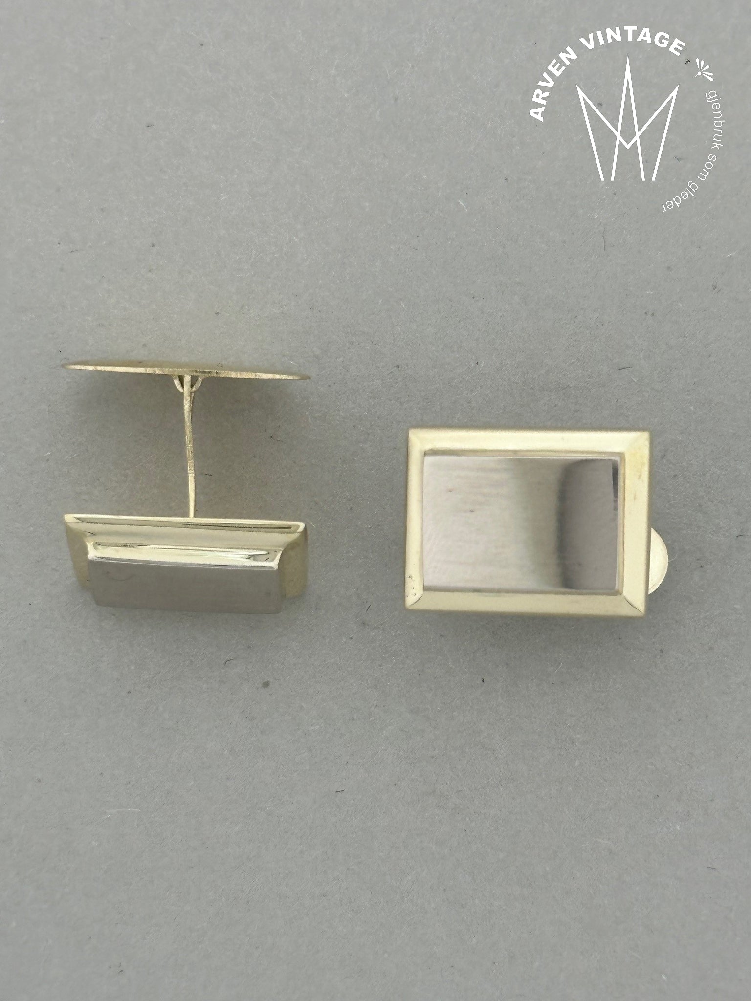 Vintage mansjettknapper gult gull