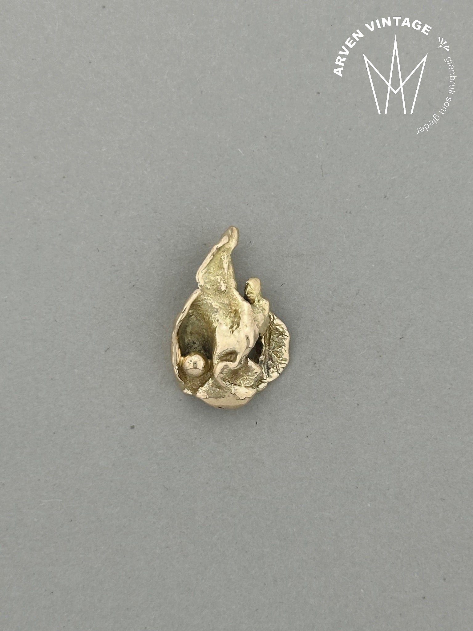 Vintage anheng gult gull