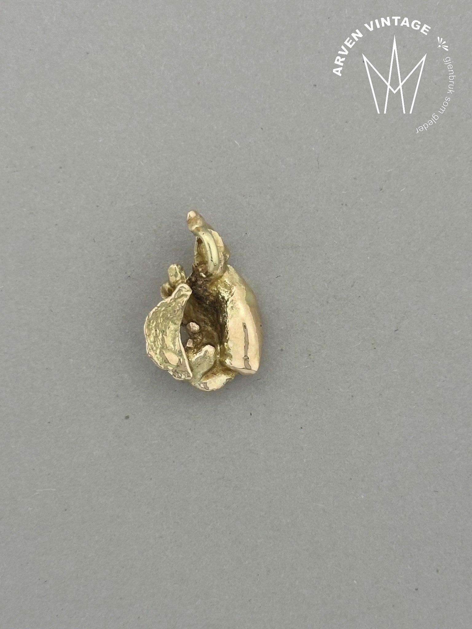 Vintage anheng gult gull