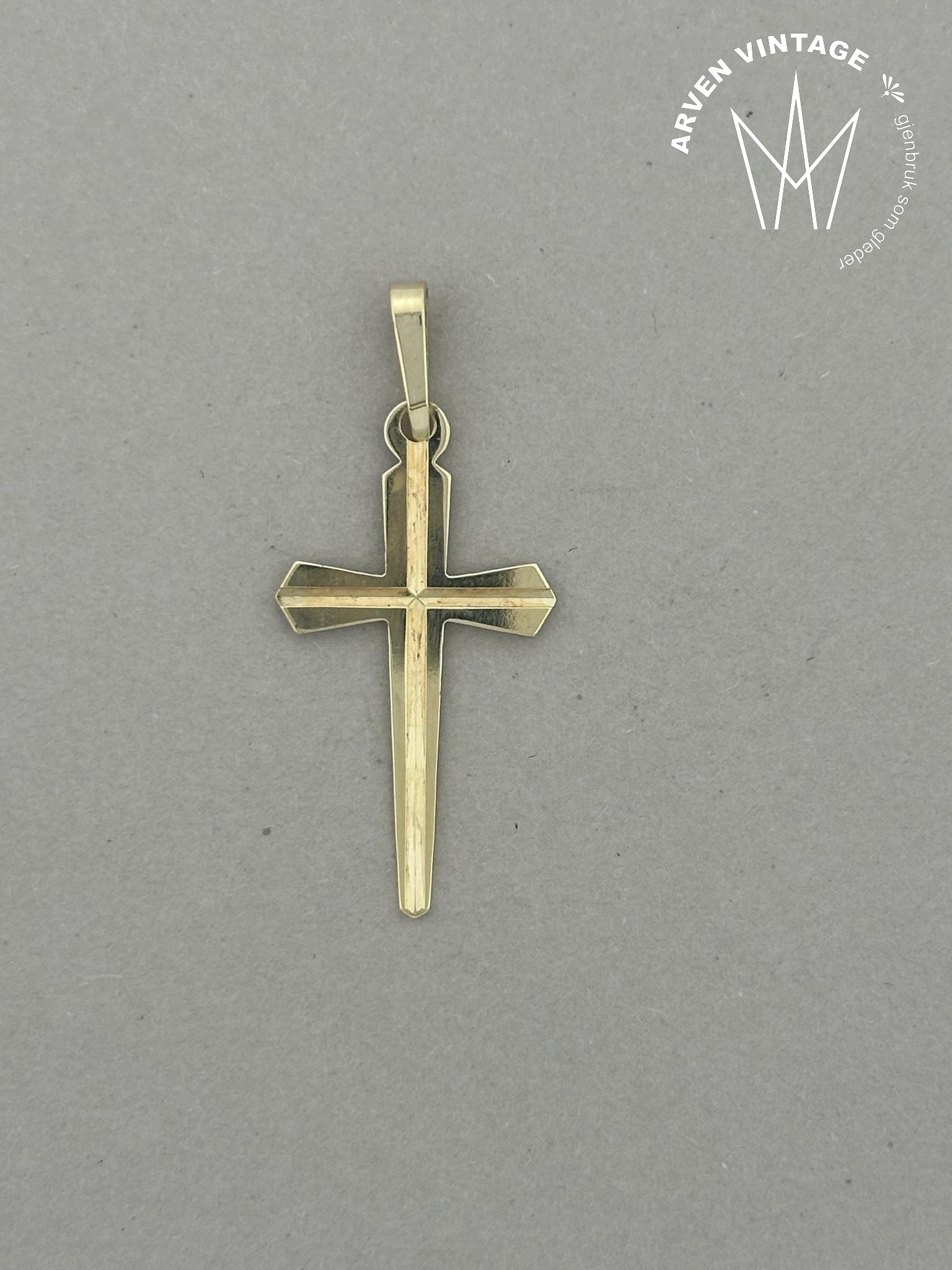 Vintage korsanheng gult gull