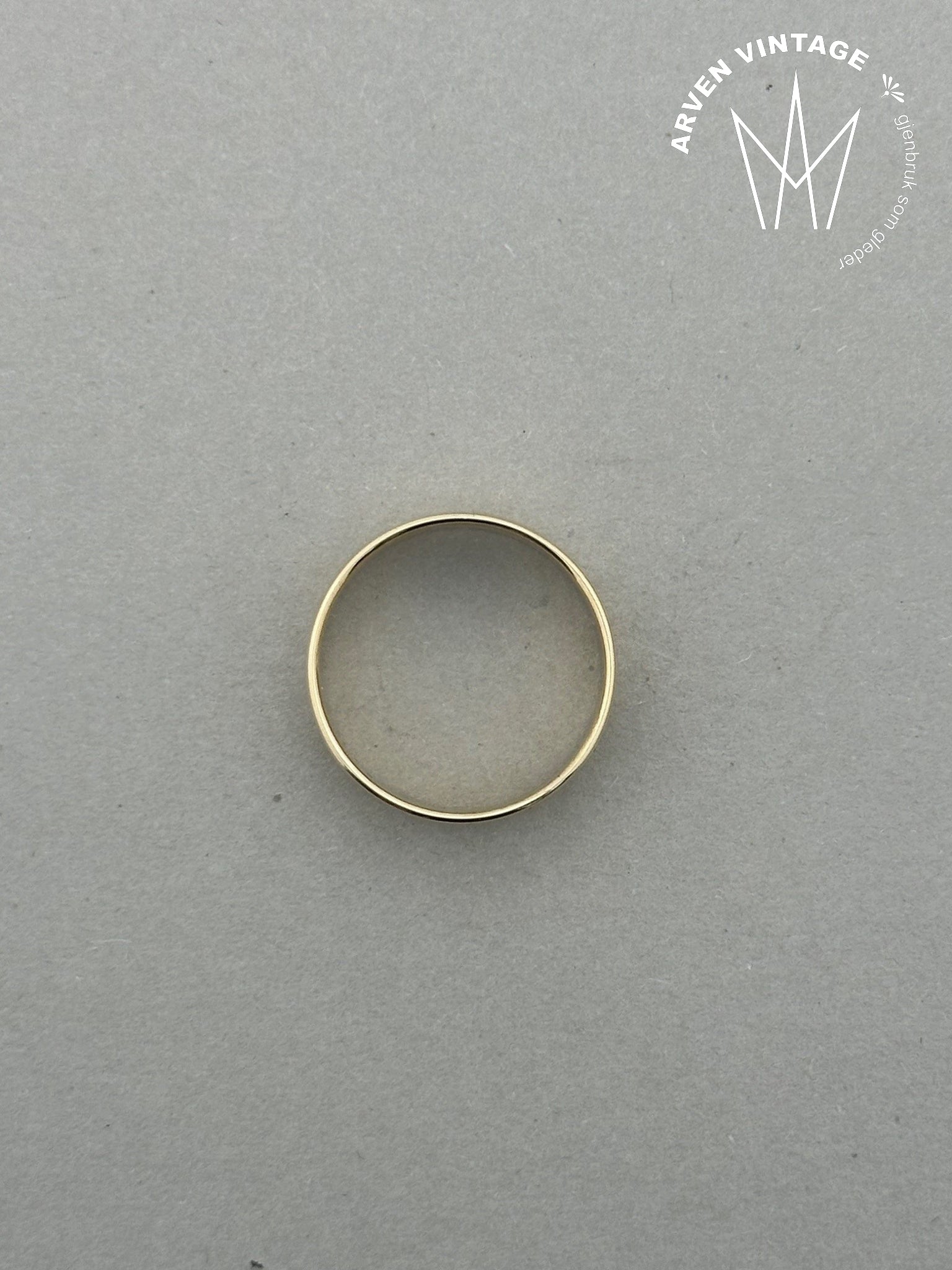 Vintage ring i gult gull str54