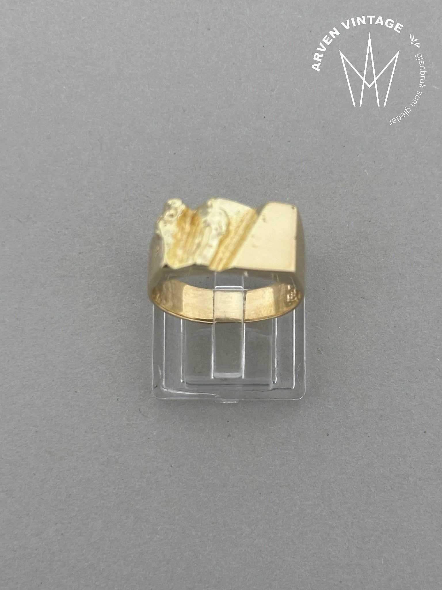 Vintage ring i gult gull str 61