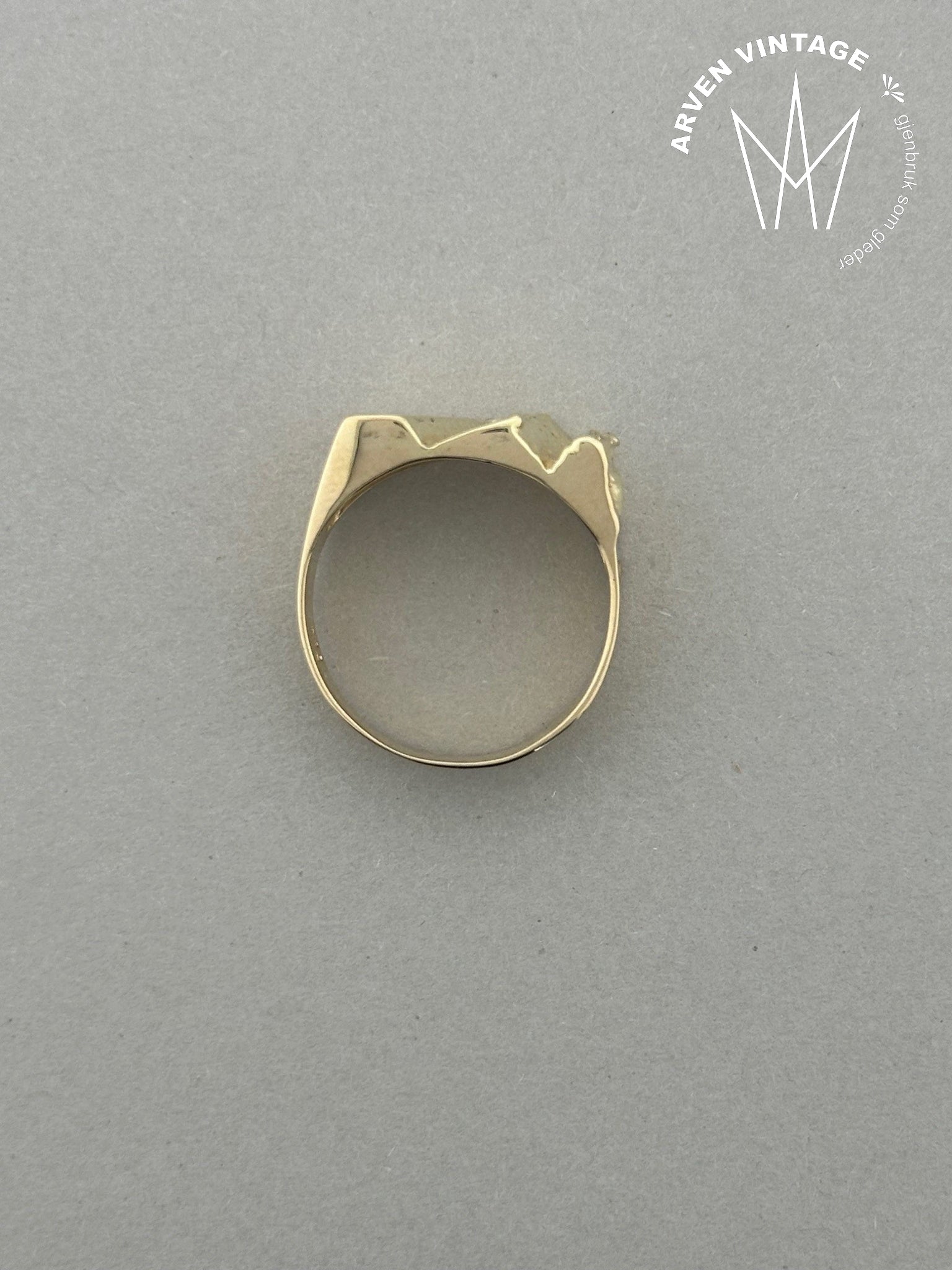 Vintage ring i gult gull str 61