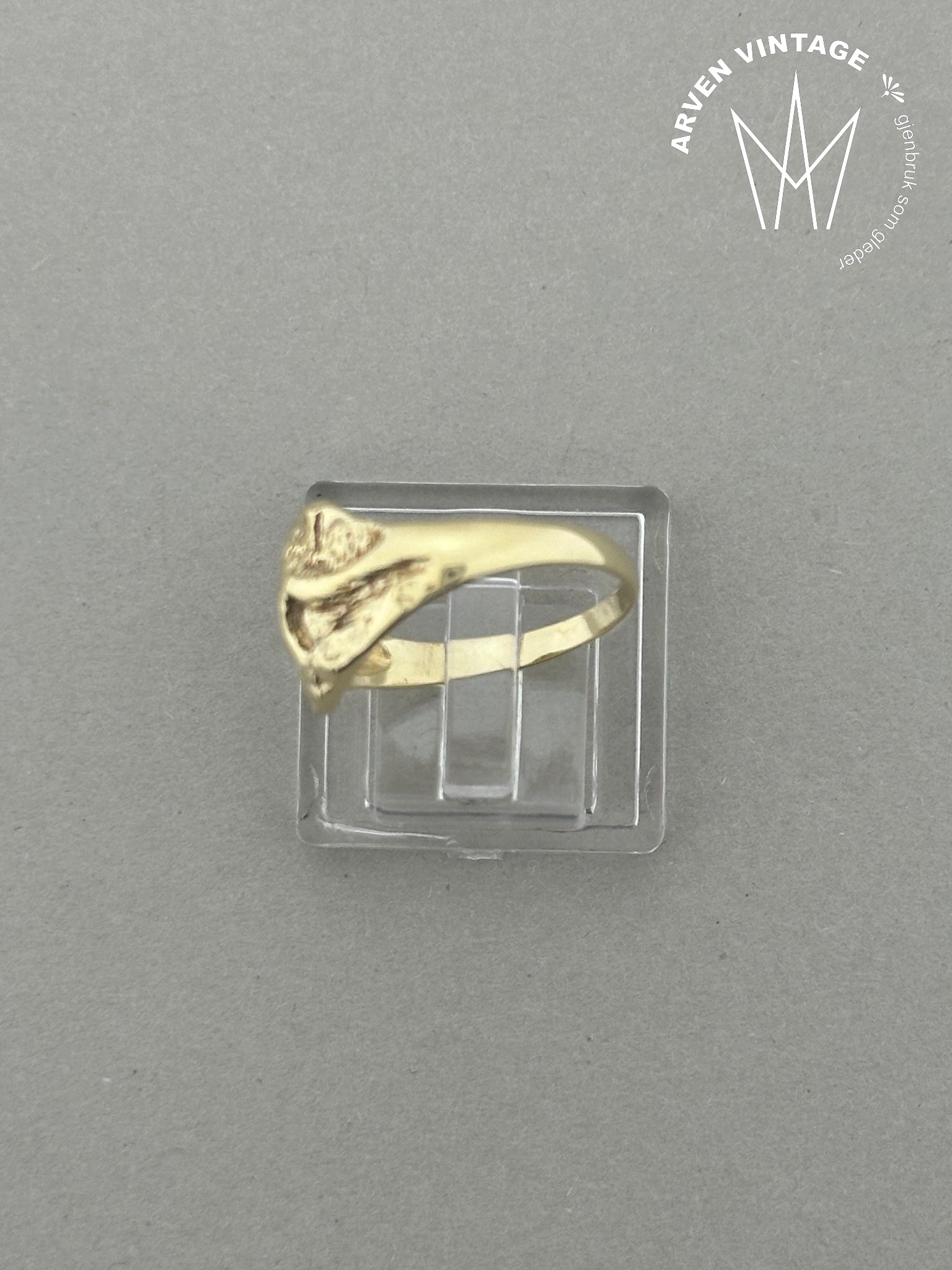 Vintage ring i gult gull str 52