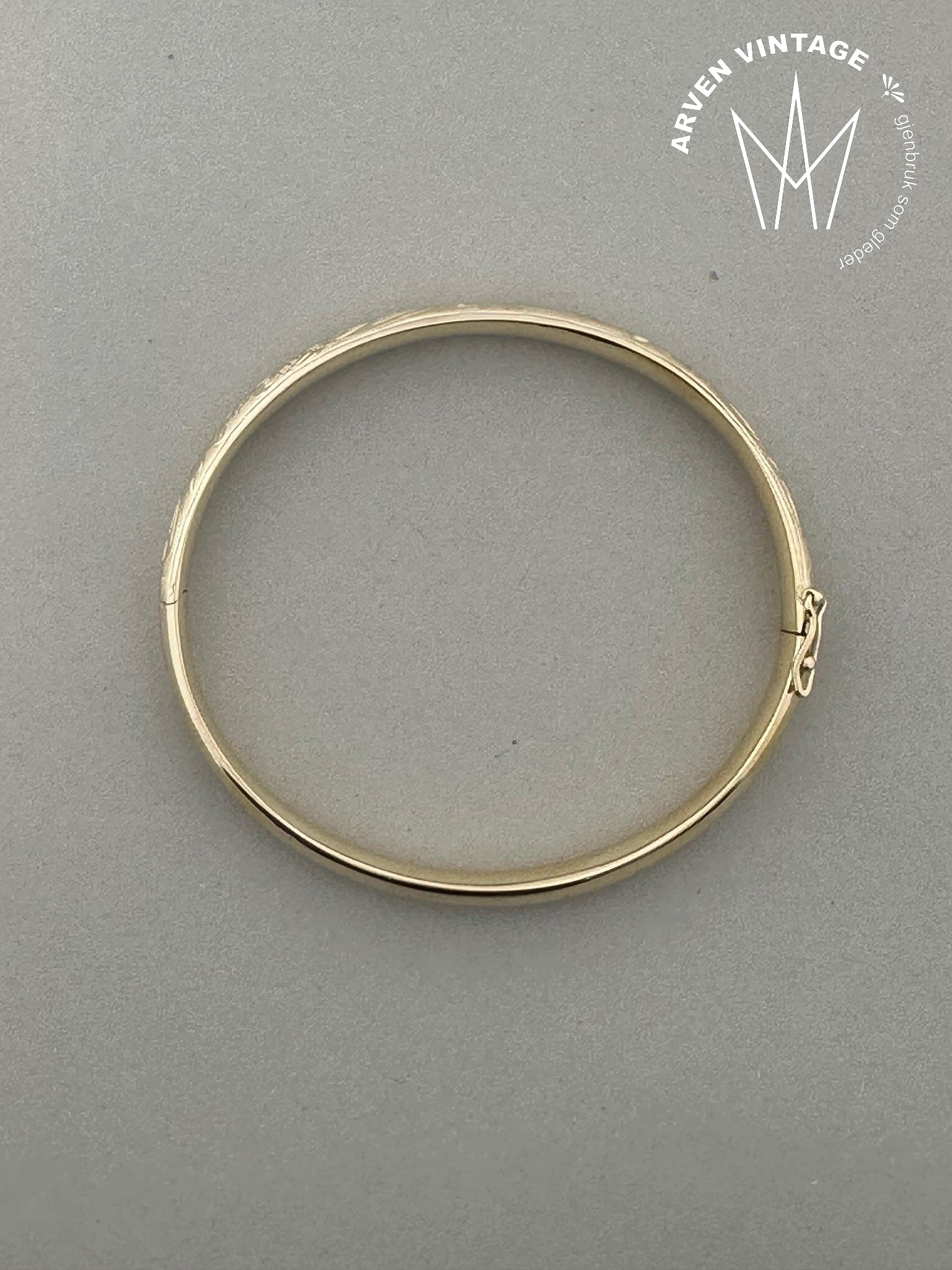 Vintage armring gult gull 18cm