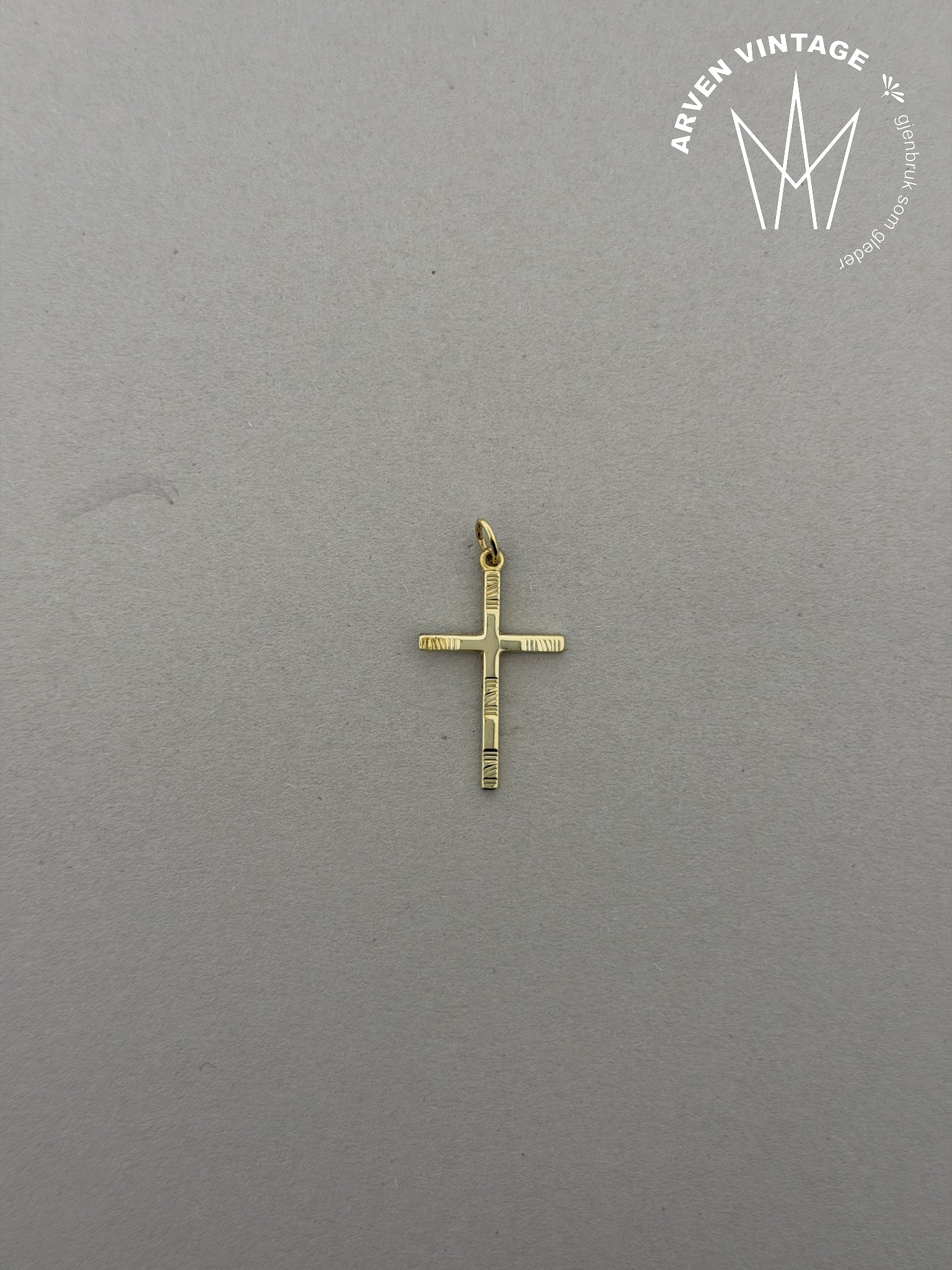 Vintage korsanheng gult gull