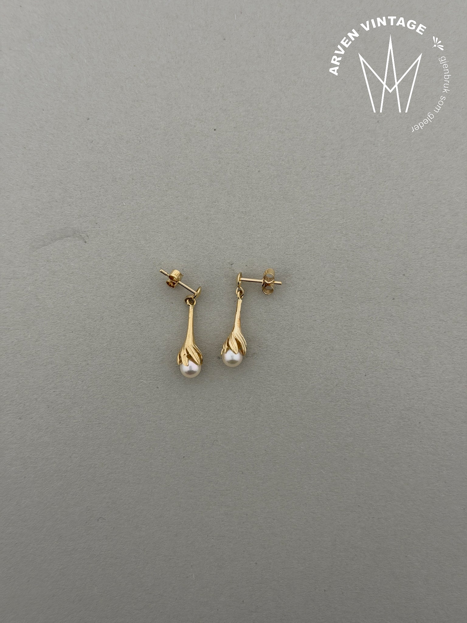 Vintage anheng gult gull