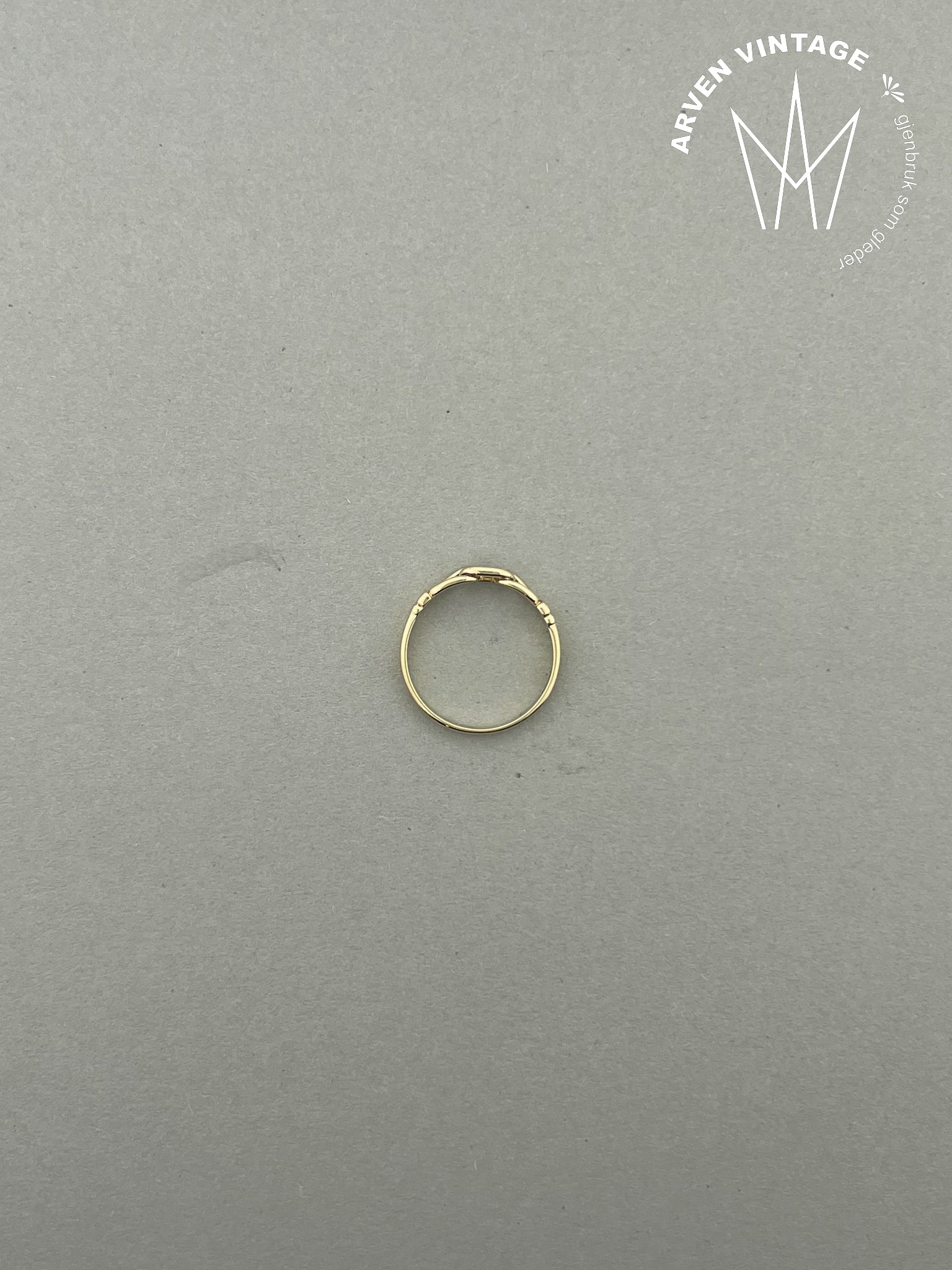 Vintage ring gult gull str 57