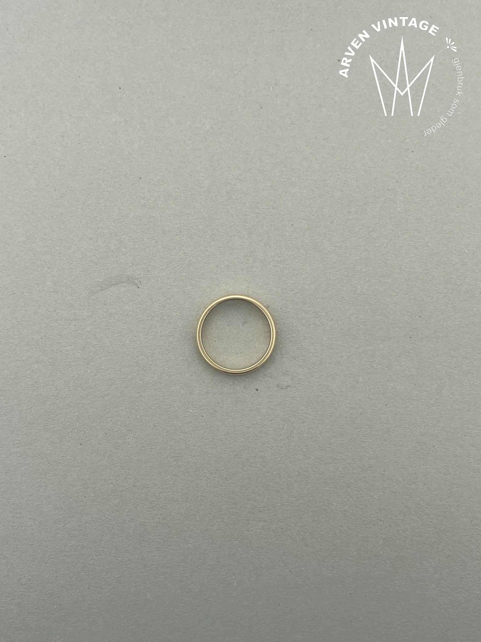 Vintage ring gult gull str 54