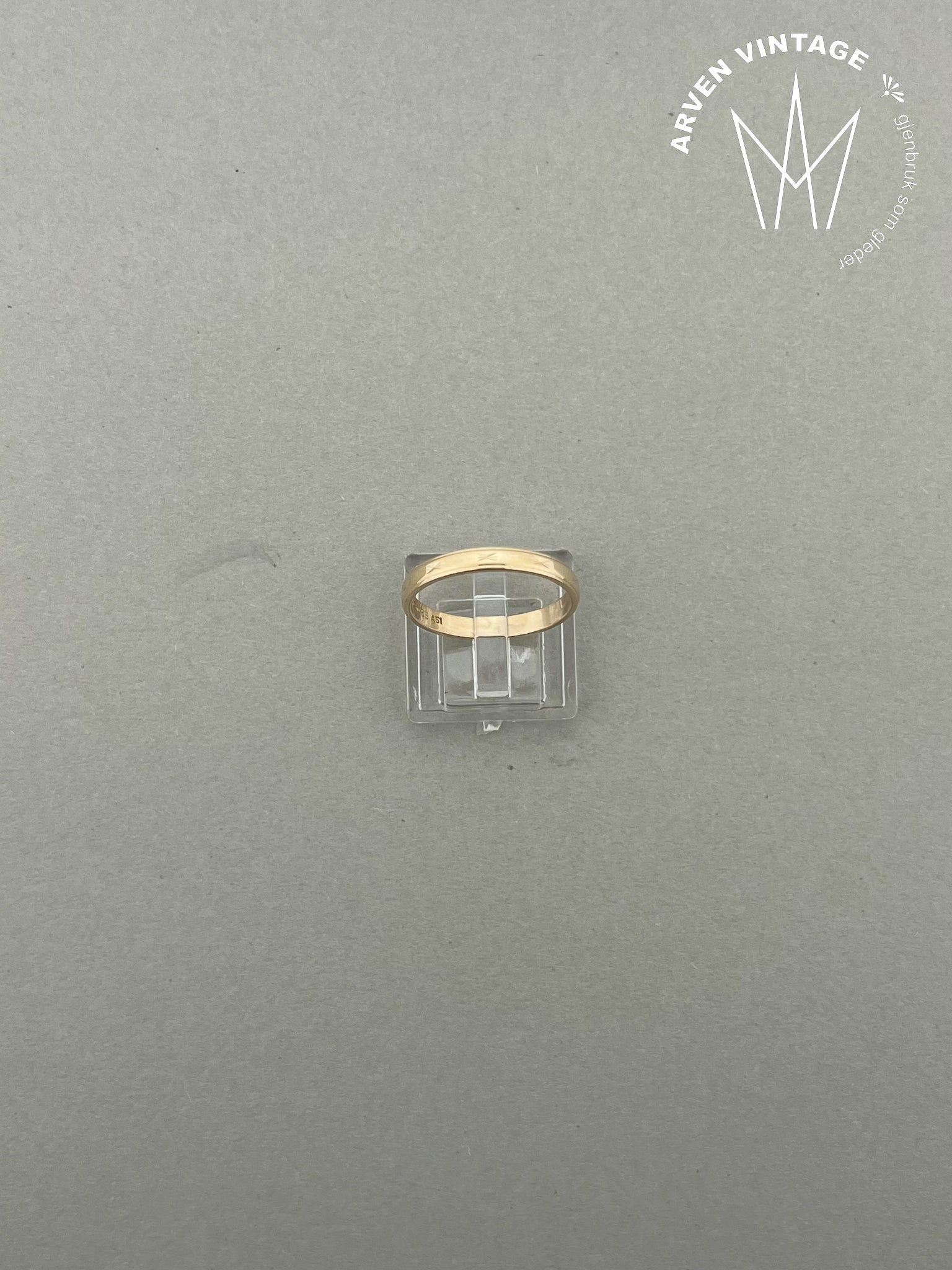 Vintage ring gult gull str 59