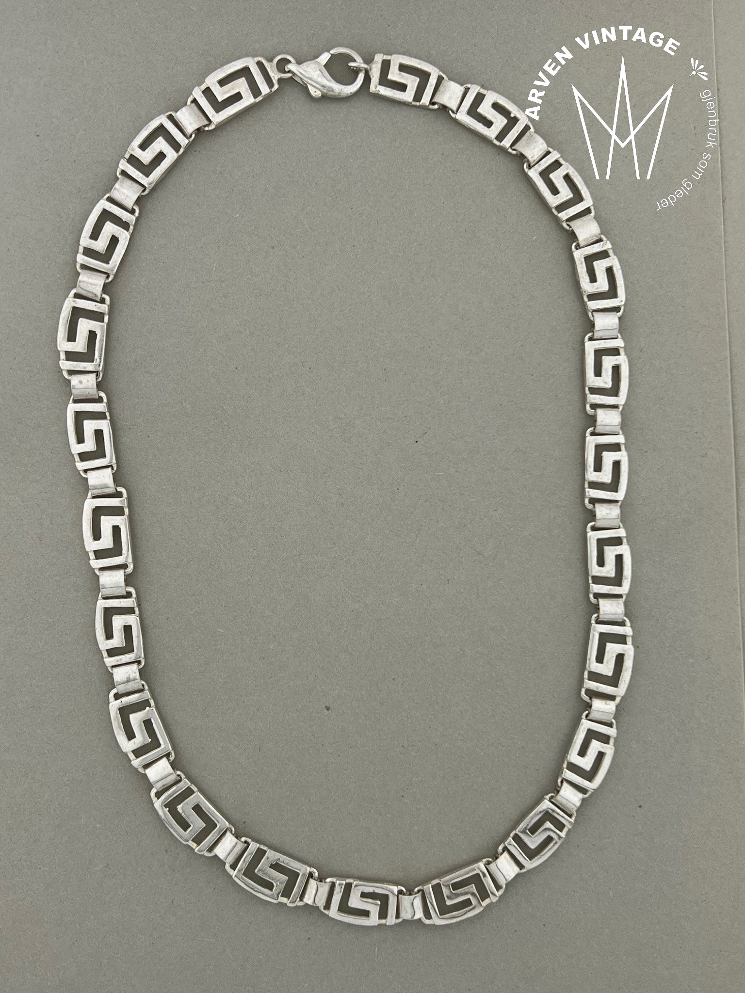 Vintage sølv halssmykke 41cm