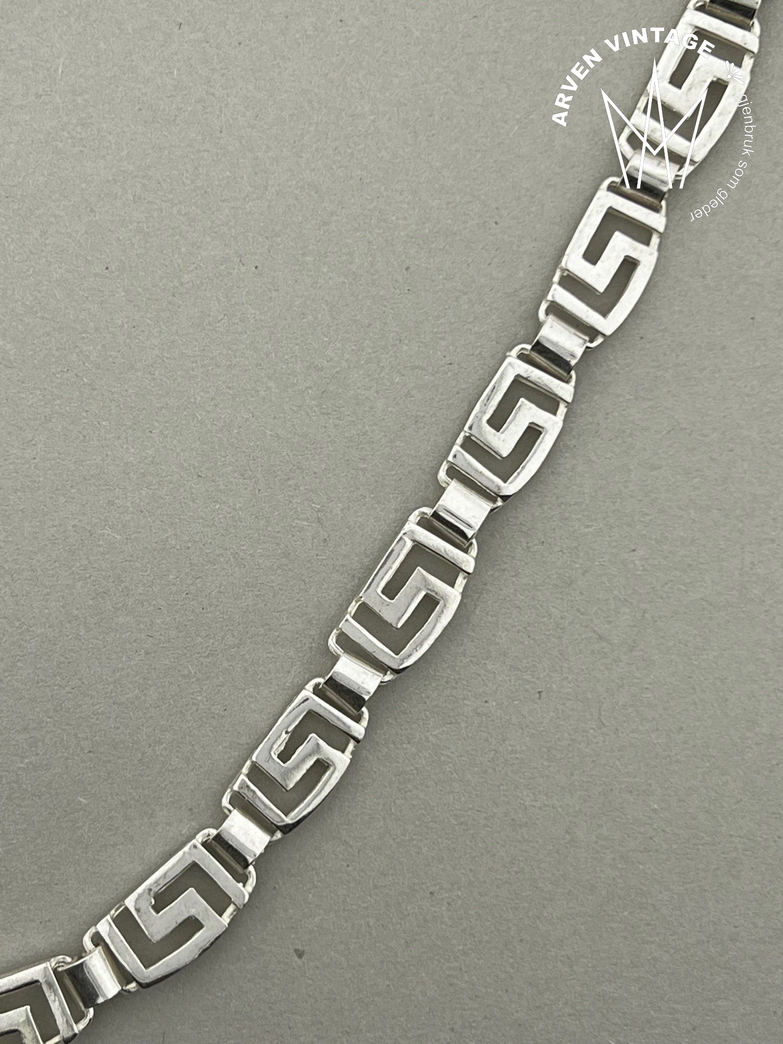 Vintage sølv halssmykke 41cm