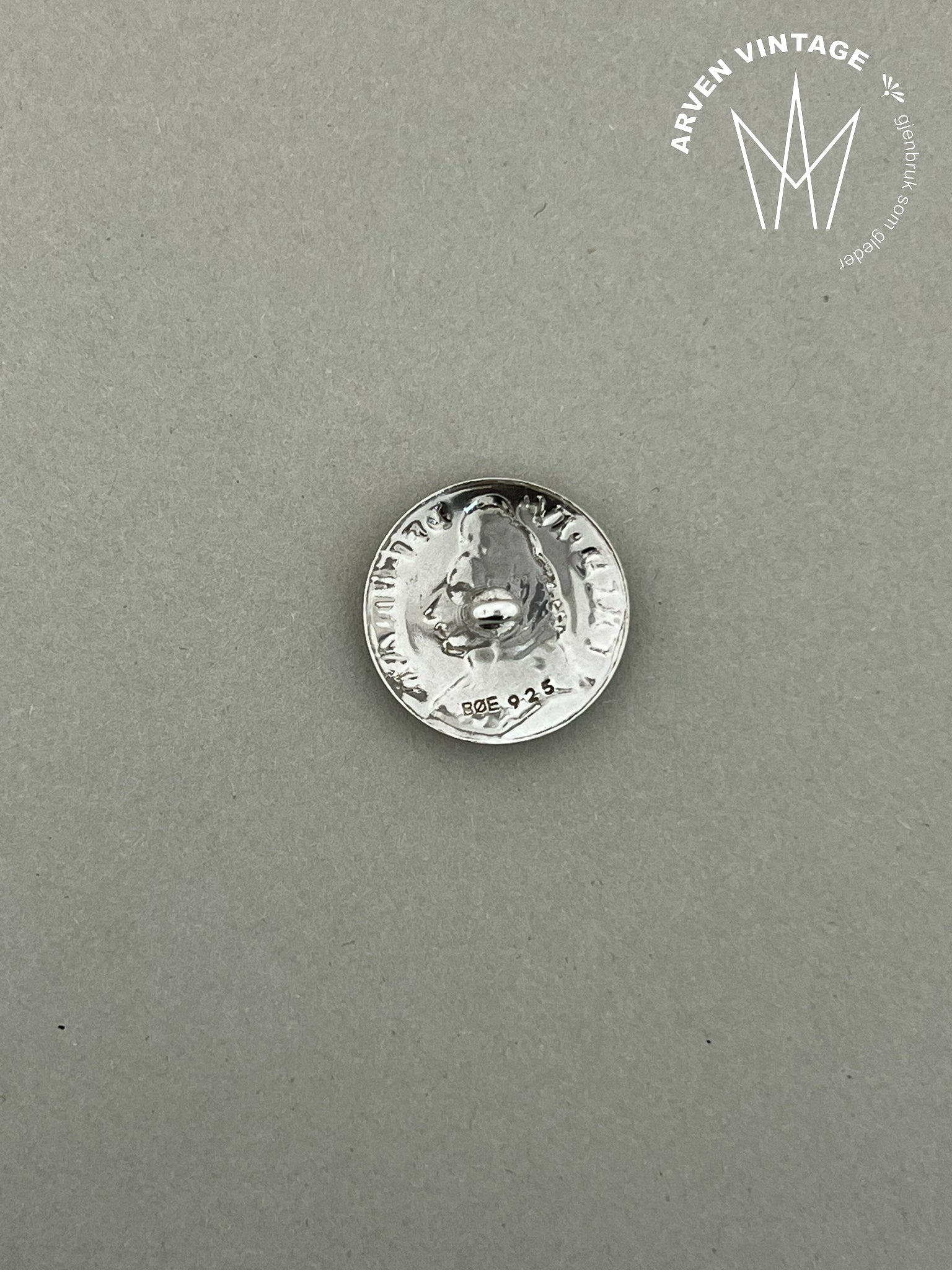 Vintage sølvknapp 21mm