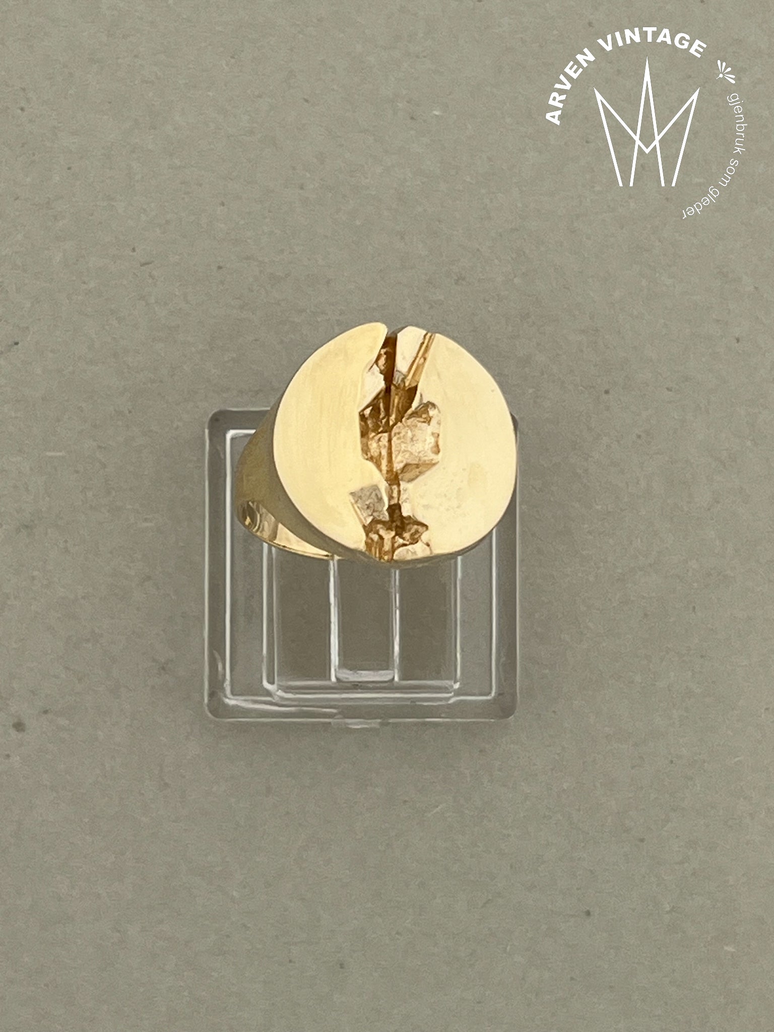 Vintage ring gult gull str50