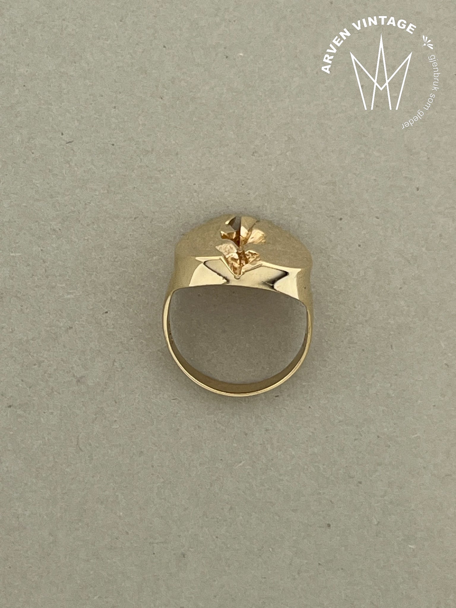 Vintage ring gult gull str50