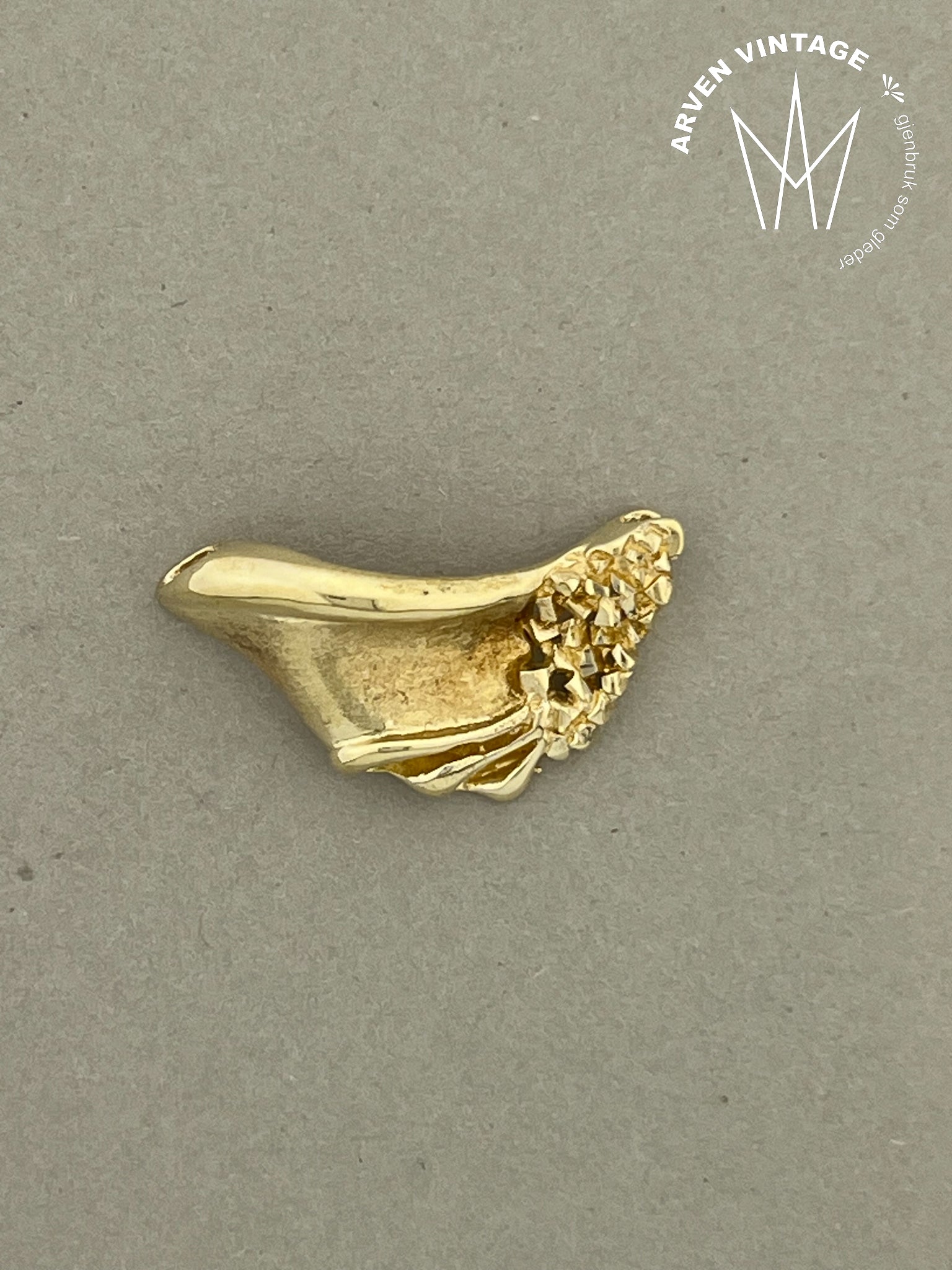 Vintage anheng gult gull