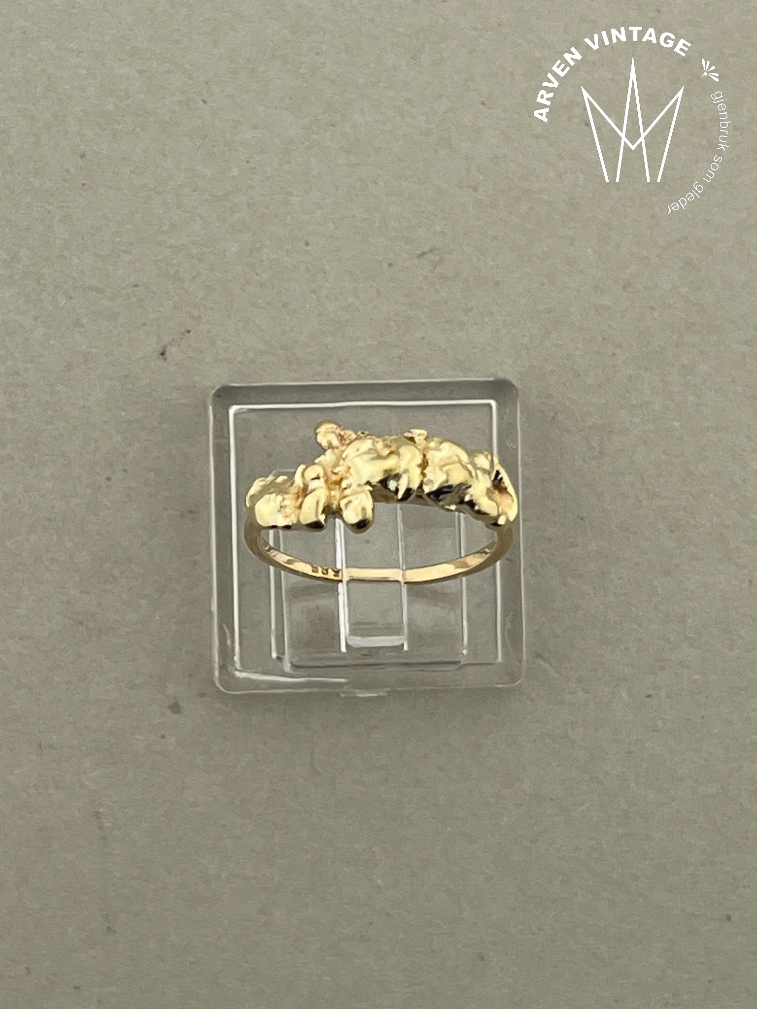 Vintage ring gult gull str48