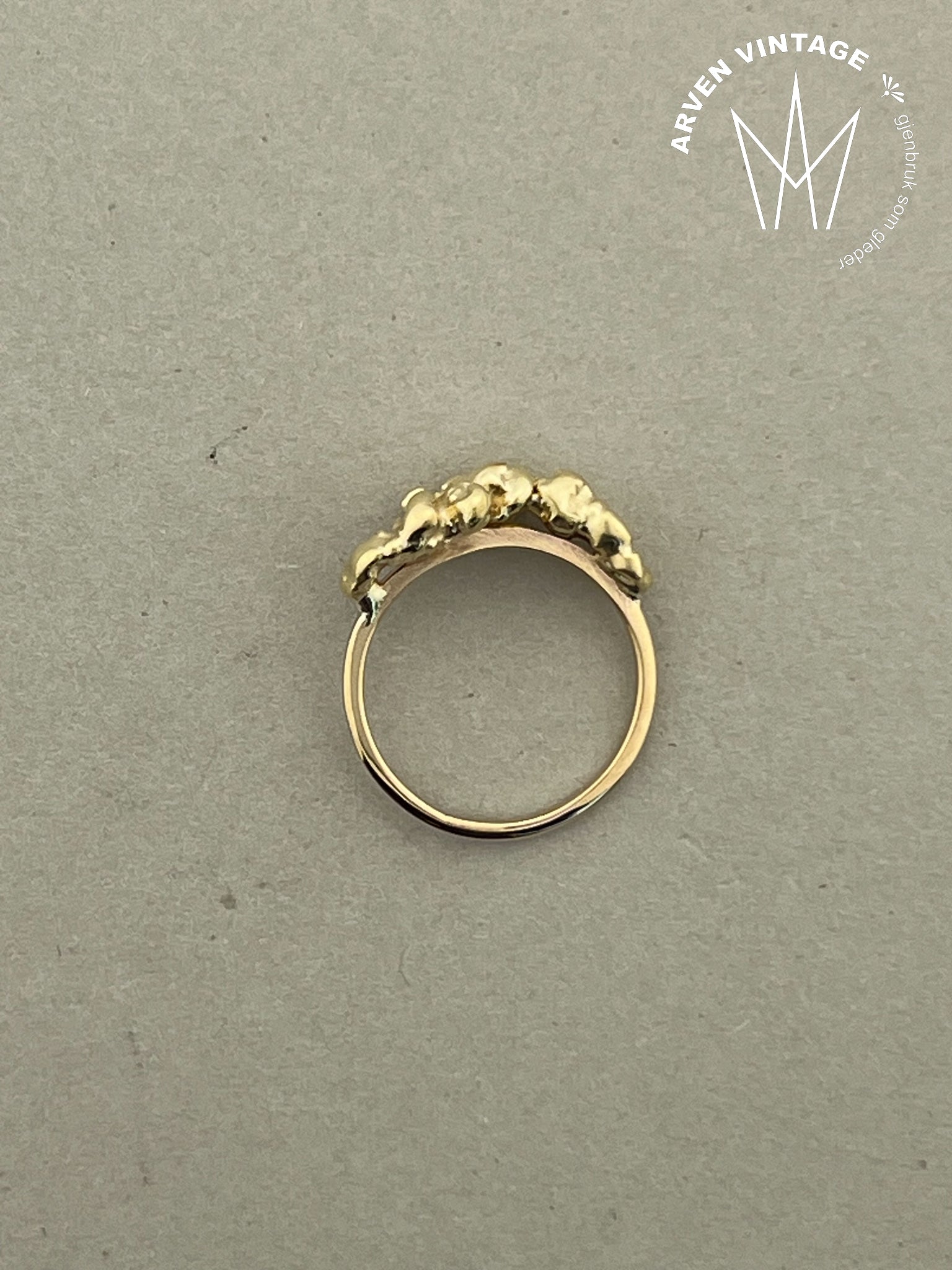 Vintage ring gult gull str48