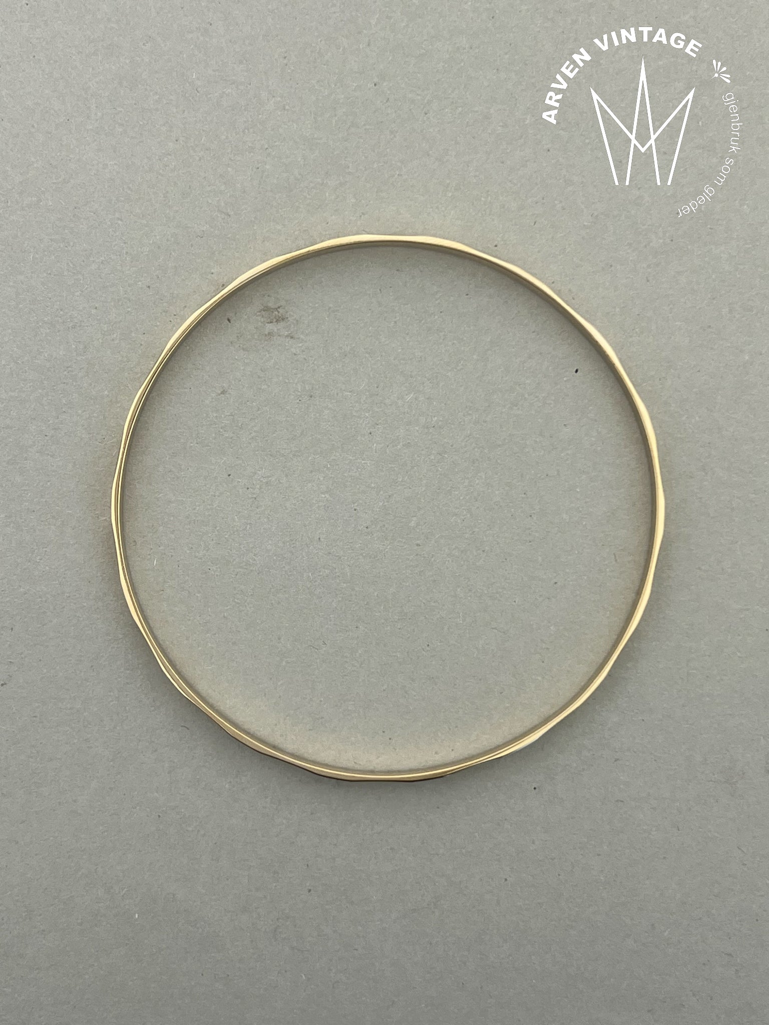 Vintage armring 18K gult gull 20cm