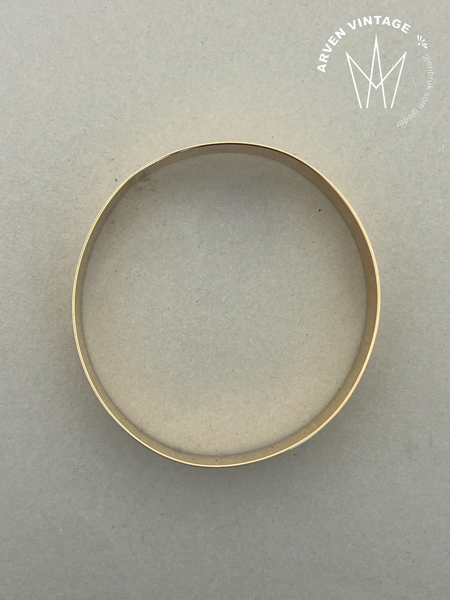 Vintage armring 18K gult gull 19cm