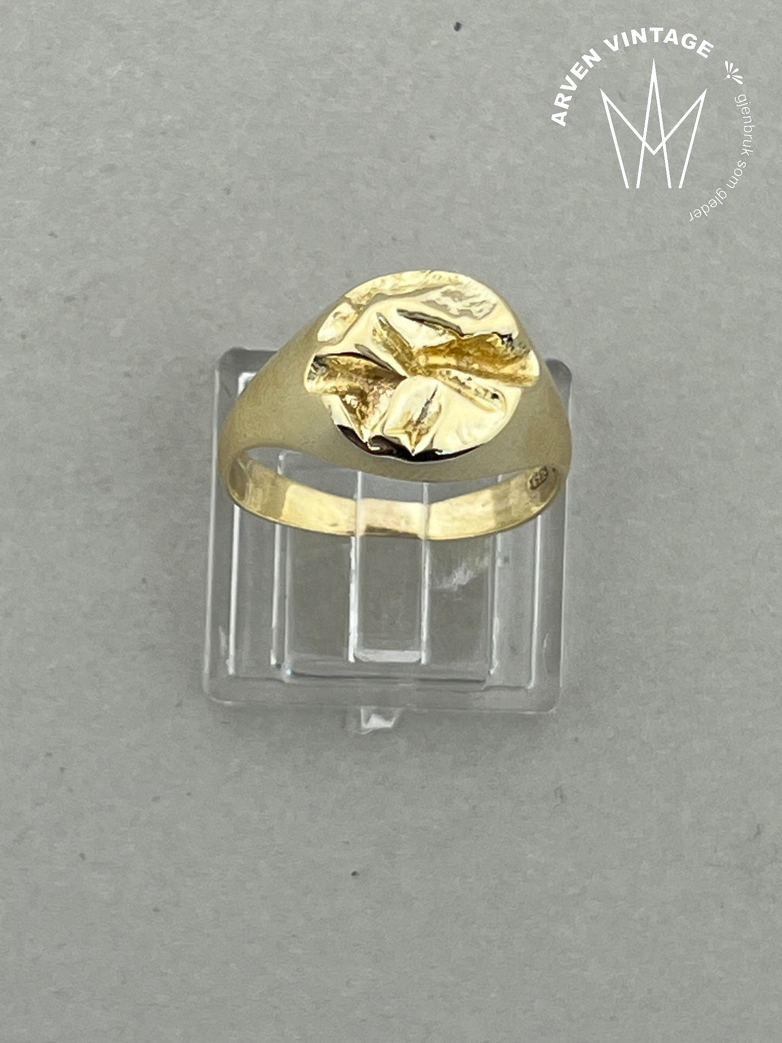 Vintage ring gult gull str56